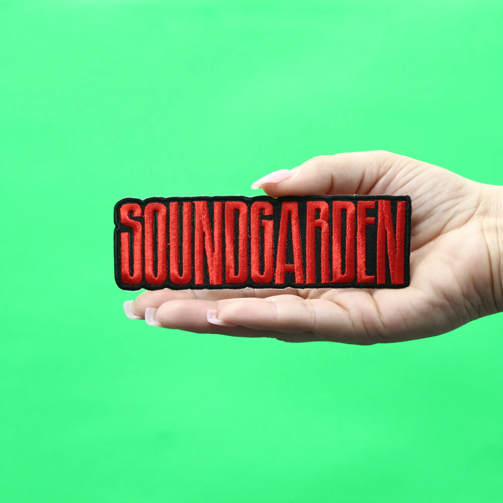 Soundgarden Red Logo Patch Seattle Rock Band Embroidered Iron On - Image 2