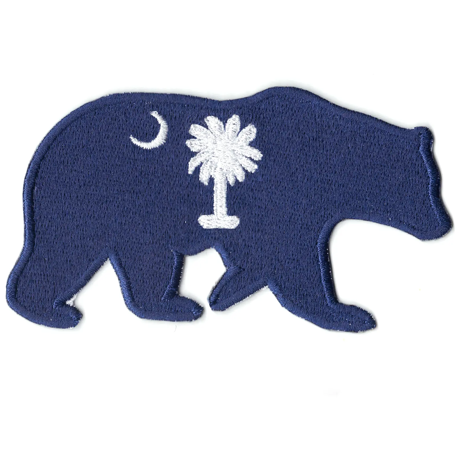 South Carolina Flag Blue Bear Embroidered Iron On Patch