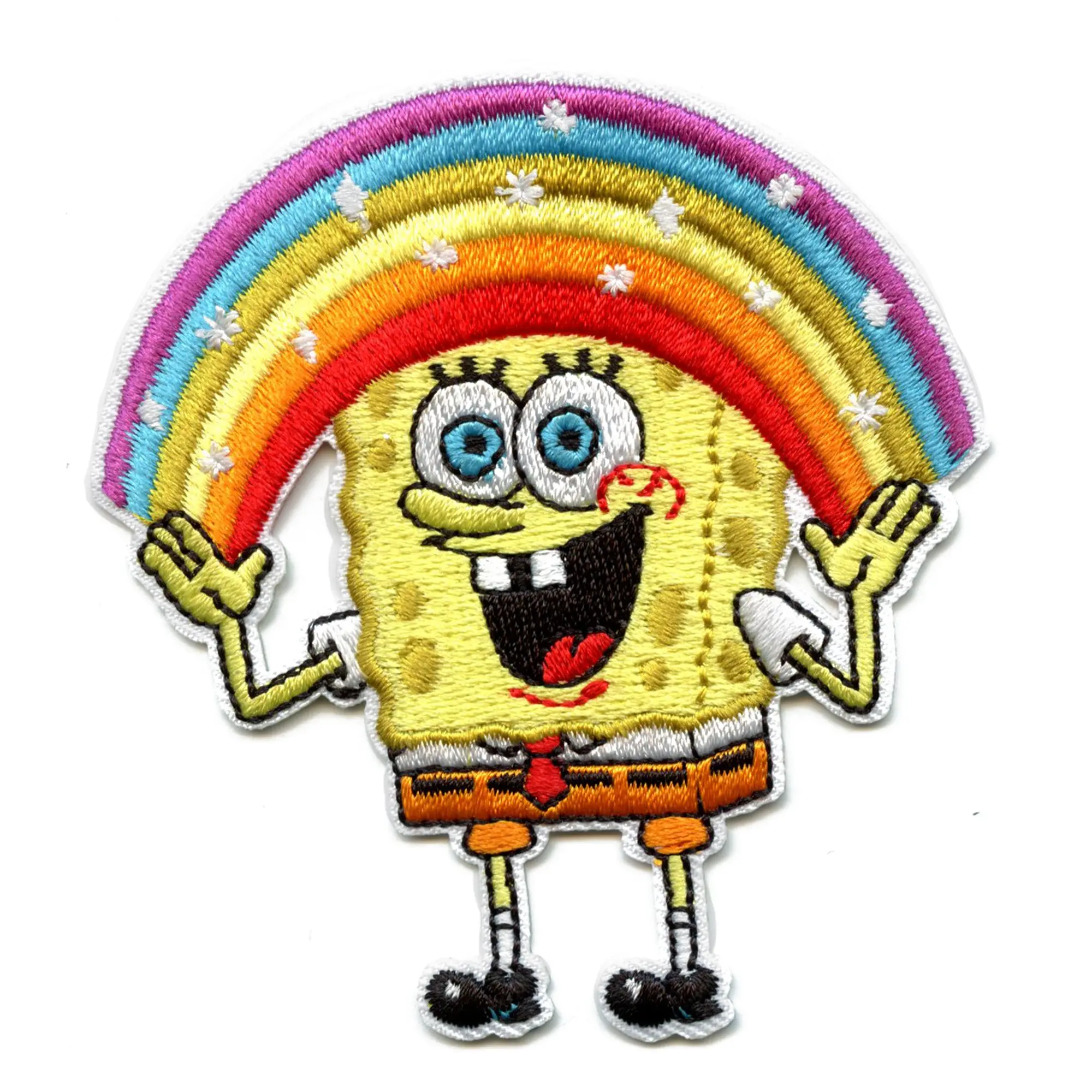 SpongeBob SquarePants Imagination Rainbow Patch Nickelodeon Cartoon TV Embroidered Iron On - Image 2