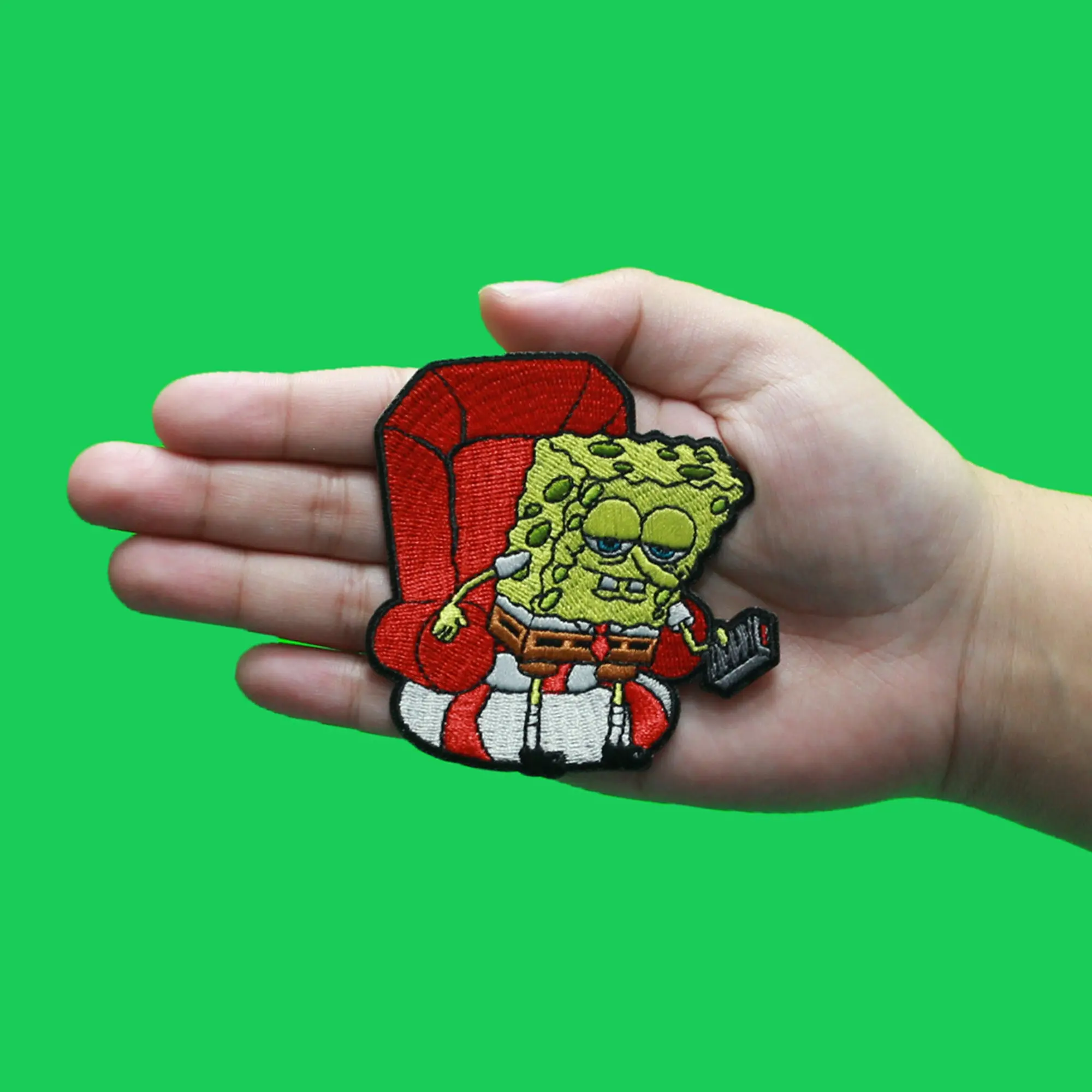 SpongeBob SquarePants Ight Imma Head Out Patch Nickelodeon Cartoon TV Embroidered Iron On - Image 3