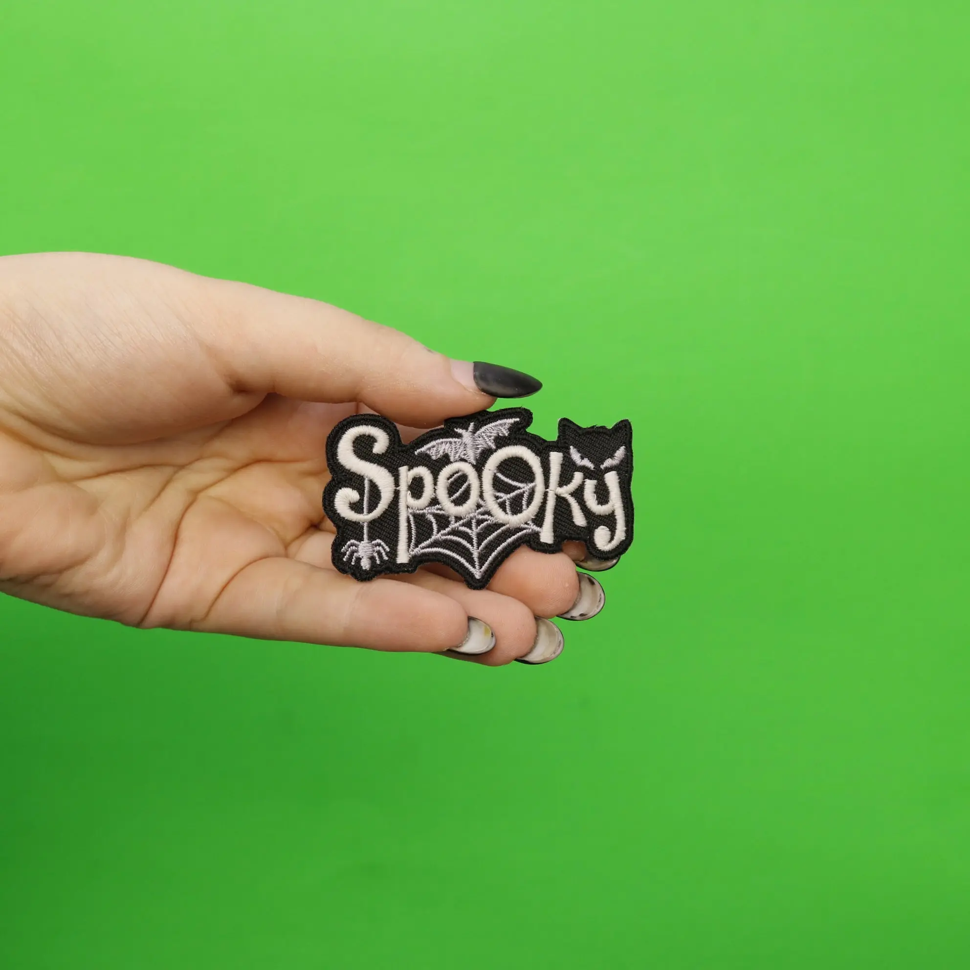 Spooky Glow In The Dark Embroidered Iron On Patch - Image 2
