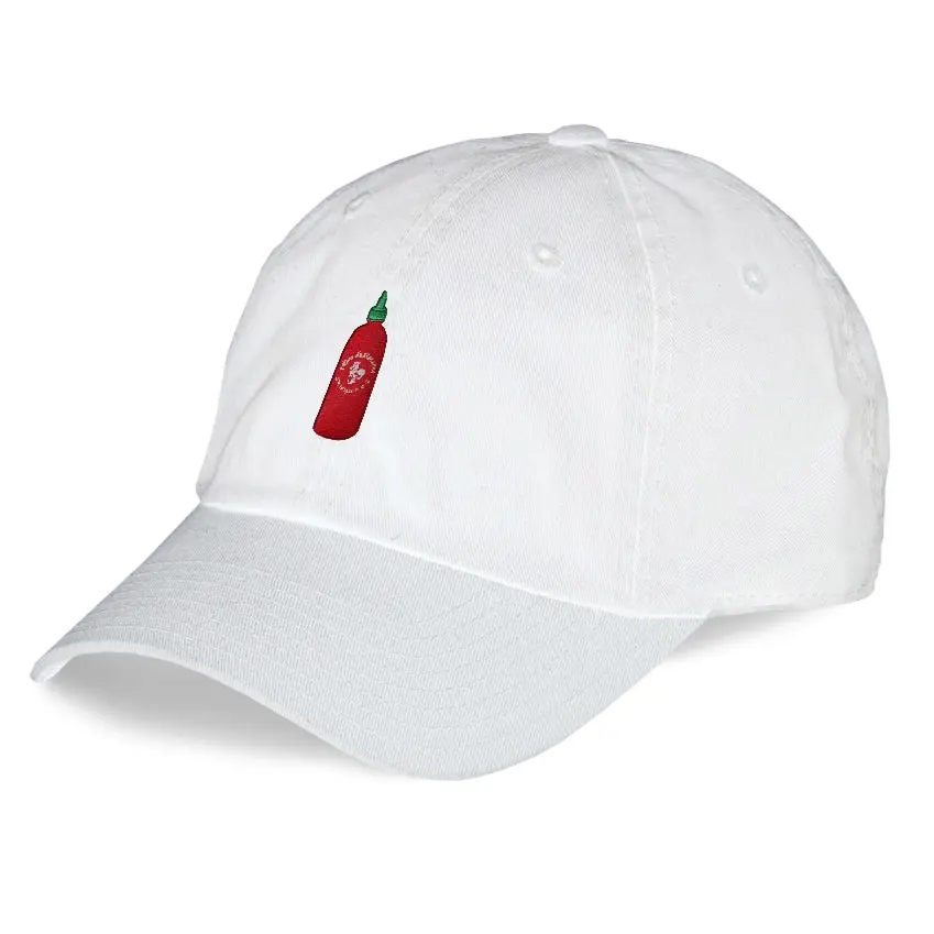 Hot Chili Sauce Bottle Dad Hat Embroidered Curved Adjustable Baseball Cap - Image 2