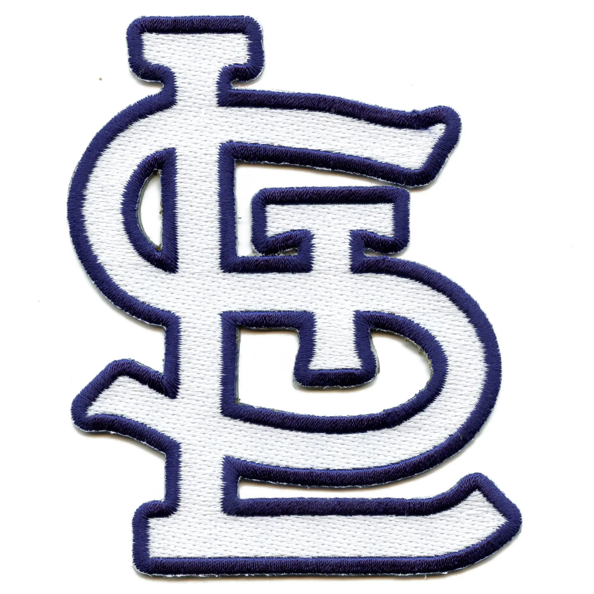 St. Louis Cardinals STL White Letter Logo Script Patch Embroidered Iron On - Image 2