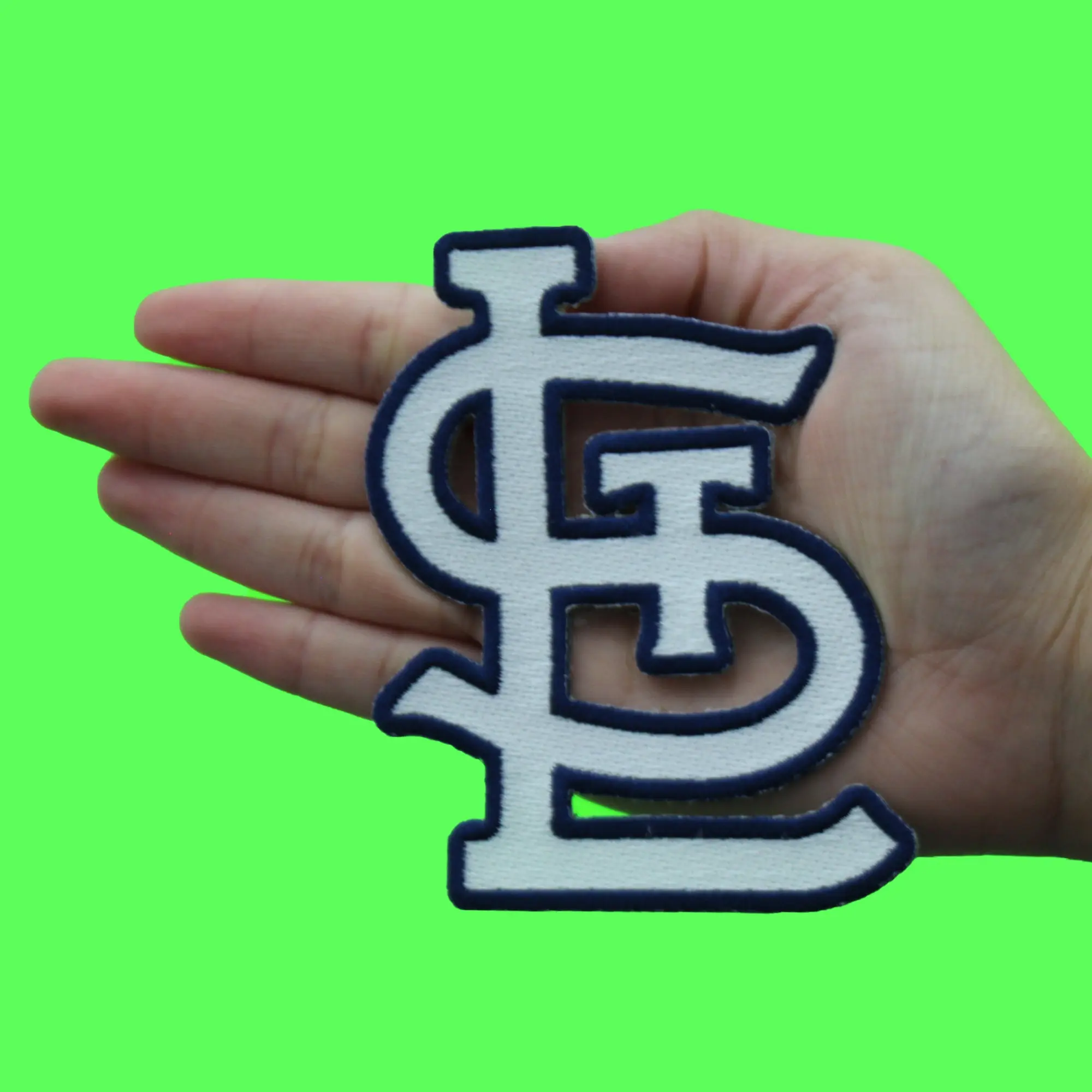 St. Louis Cardinals STL White Letter Logo Script Patch Embroidered Iron On - Image 3