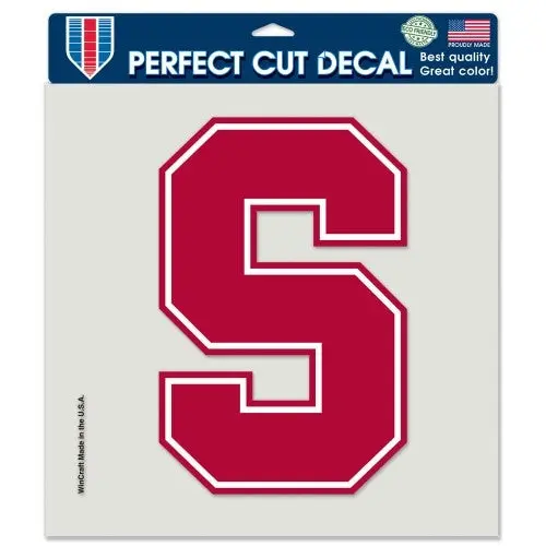 Stanford Cardinal Secondary "S" Logo Perfect Cut Decal 8" x 8" (Colored)