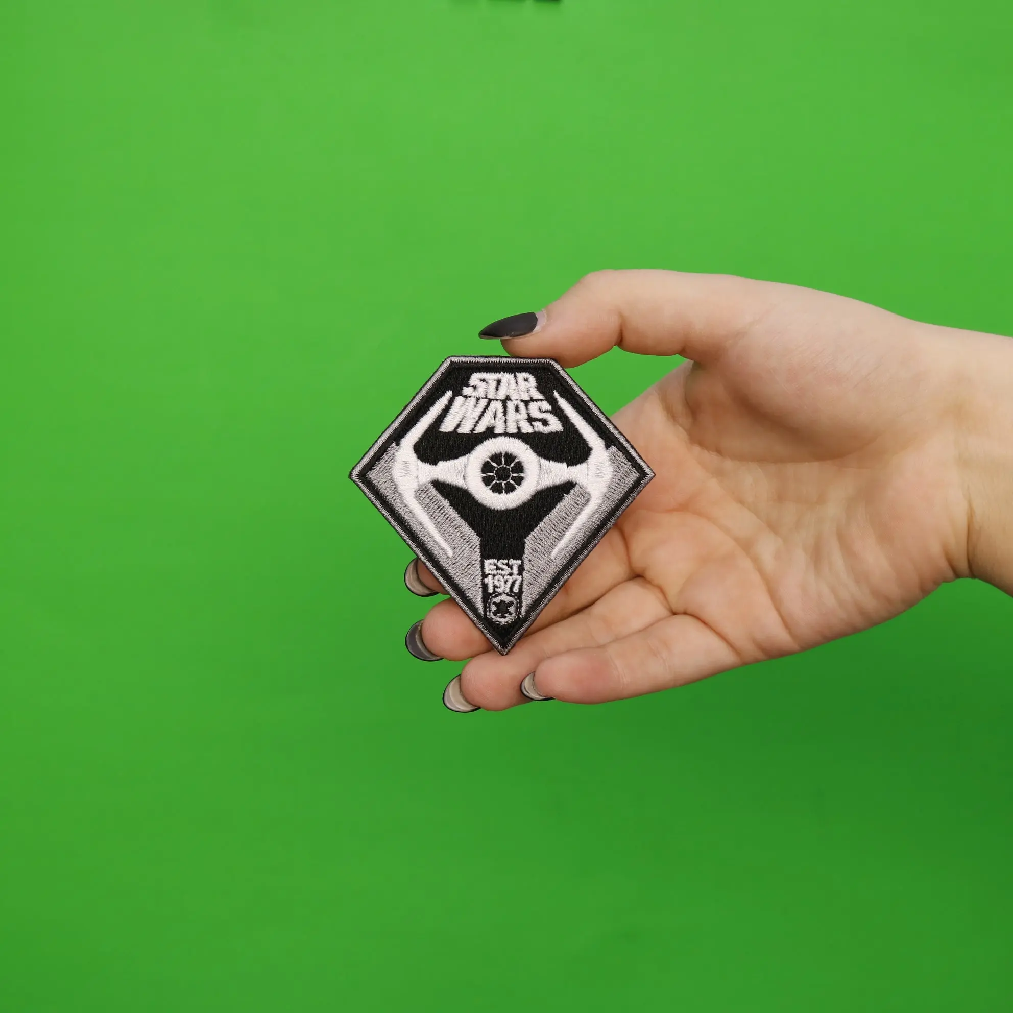Star Wars Tie Interceptor 'Est 1977' Iron On Patch - Image 2