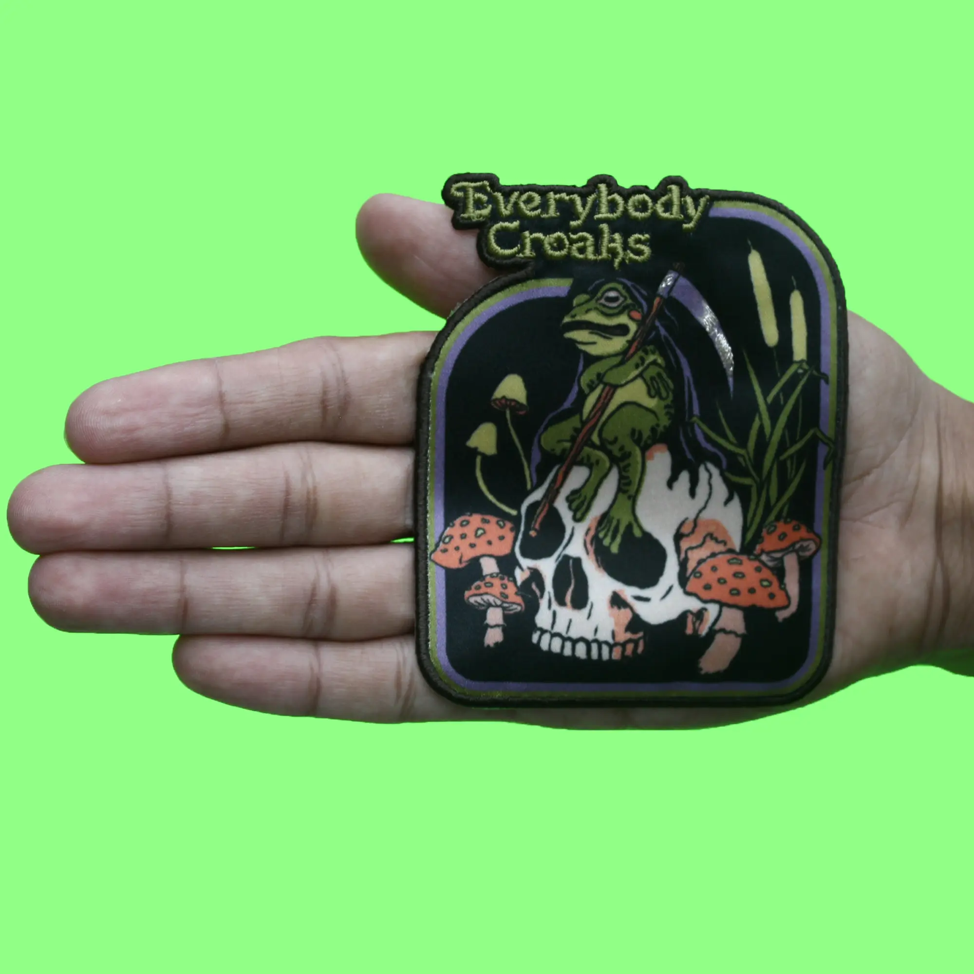 Steven Rhodes Art Patch Every Body Croaks Sublimated Embroidery Iron-On - Image 2