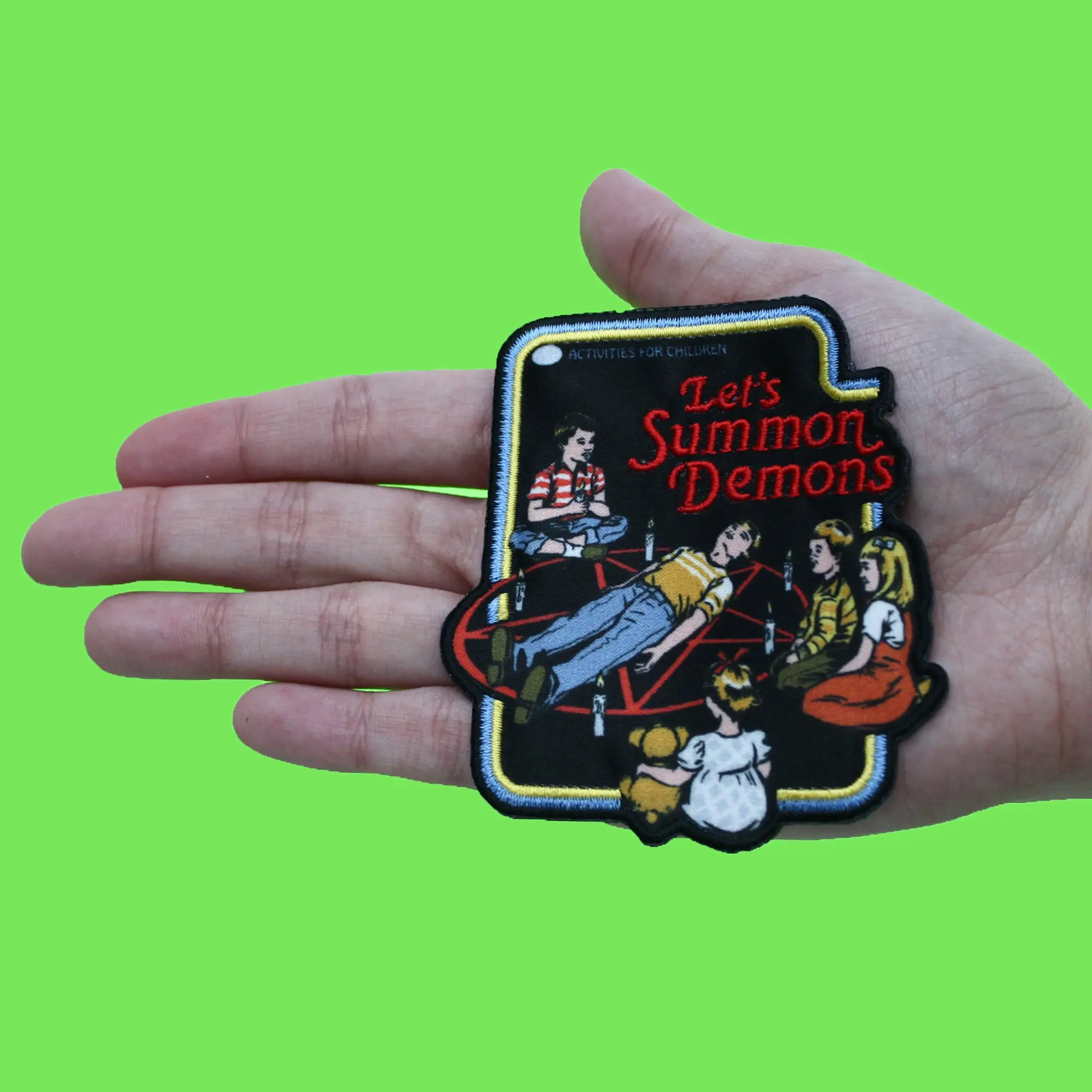 Steven Rhodes Let's Summon Demons Patch Activities for Children Sublimated Embroidery Iron-On - Image 2