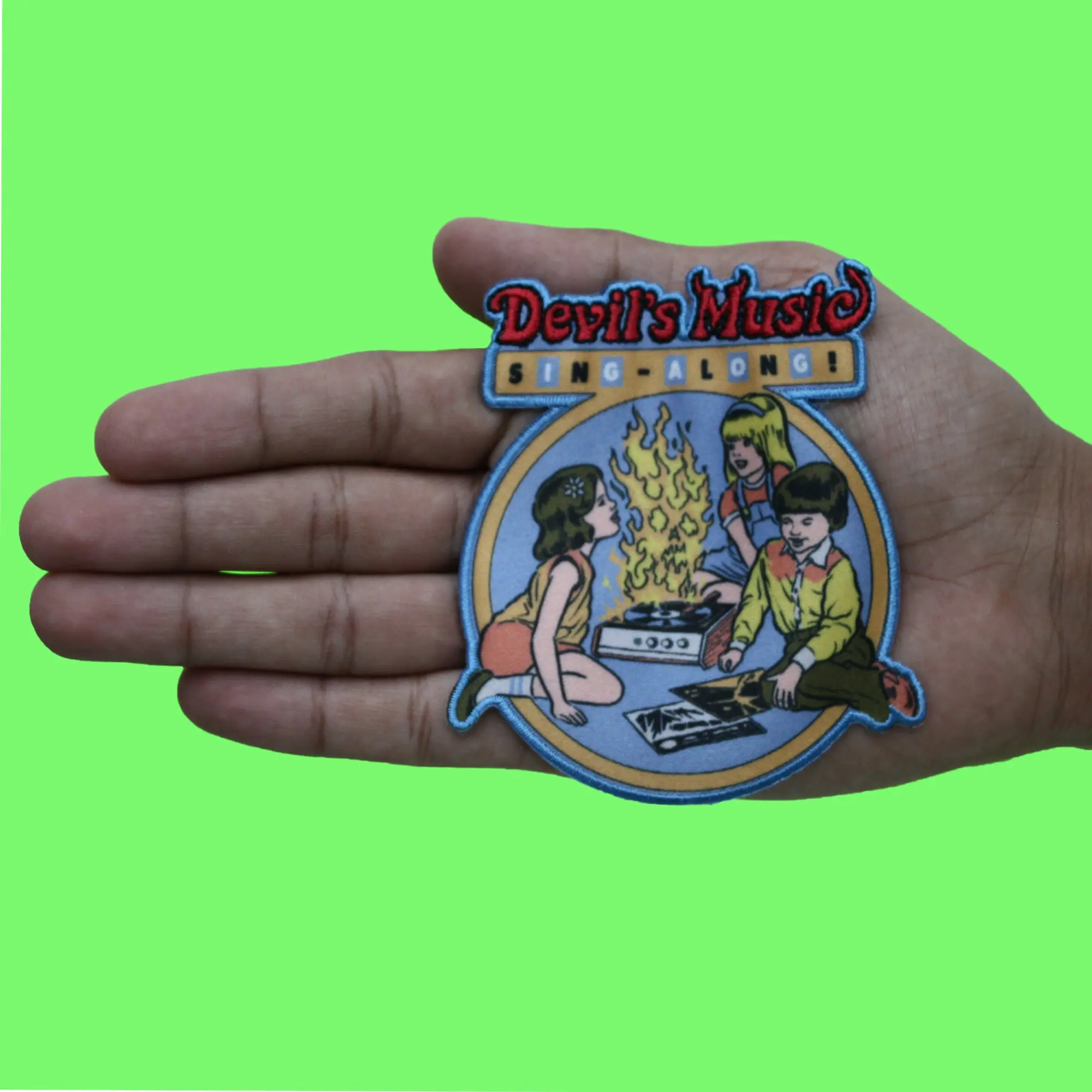 Steven Rhodes Music Patch Devil's Sing Along Sublimated Embroidery Iron On - Image 2