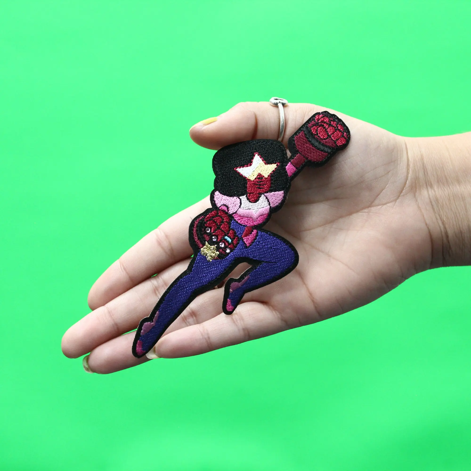 Steven Universe Garnet Flying Fist Patch Cartoon Network Animation Embroidered Iron On - Image 2
