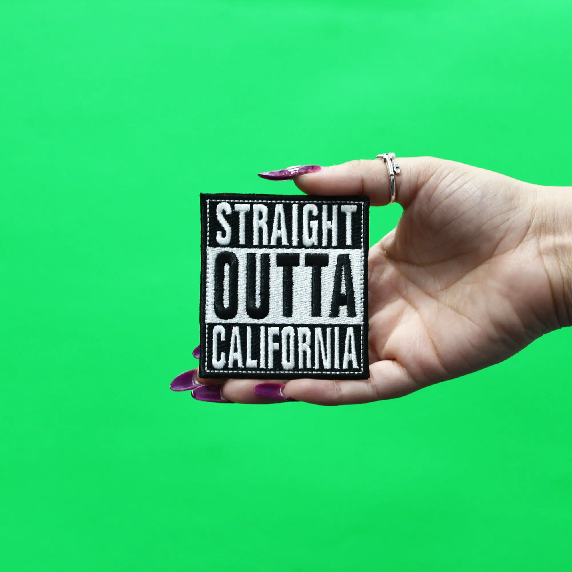 Straight Outta California Patch Embroidered Iron On - Image 2