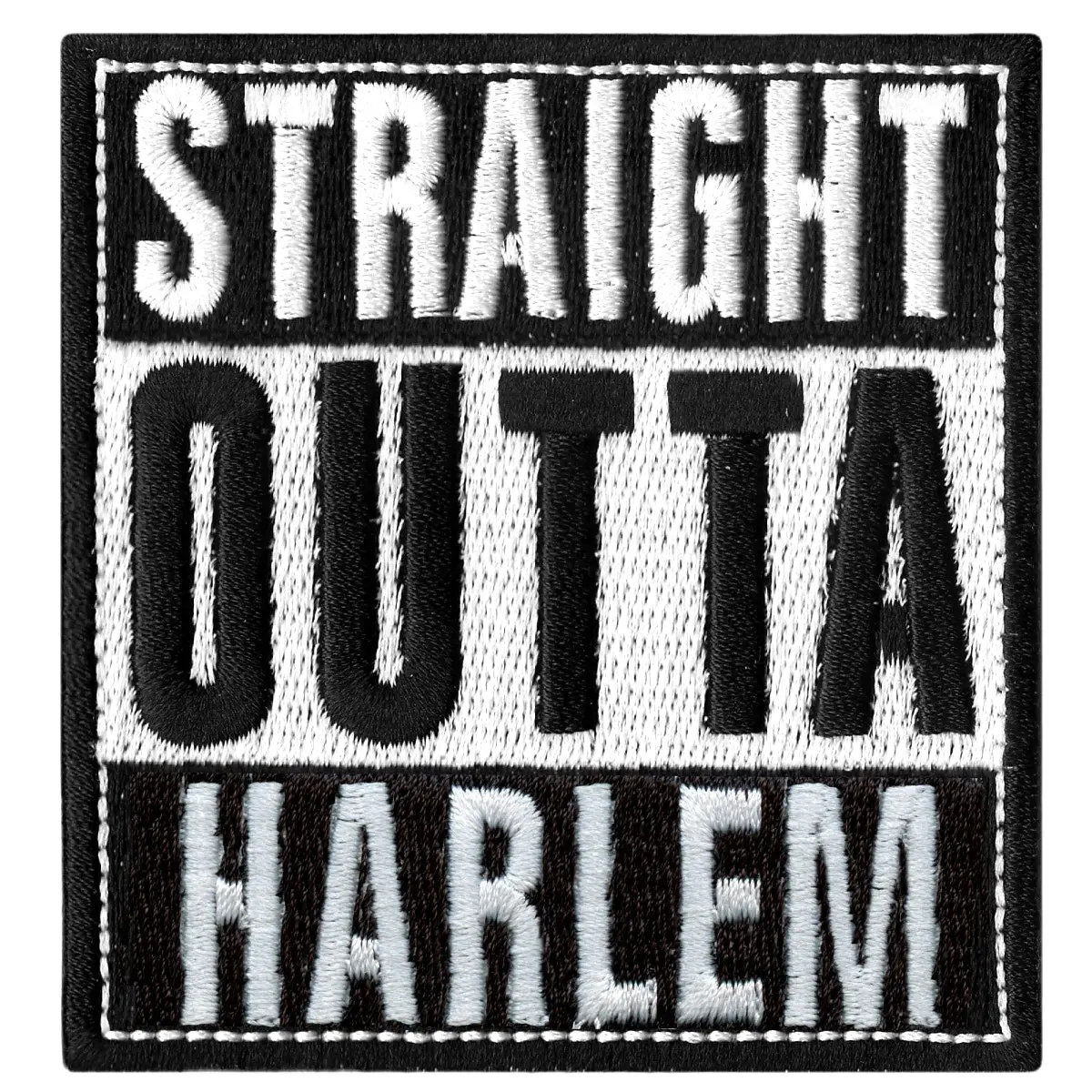 Straight Outta Harlem Embroidered Iron On Patch