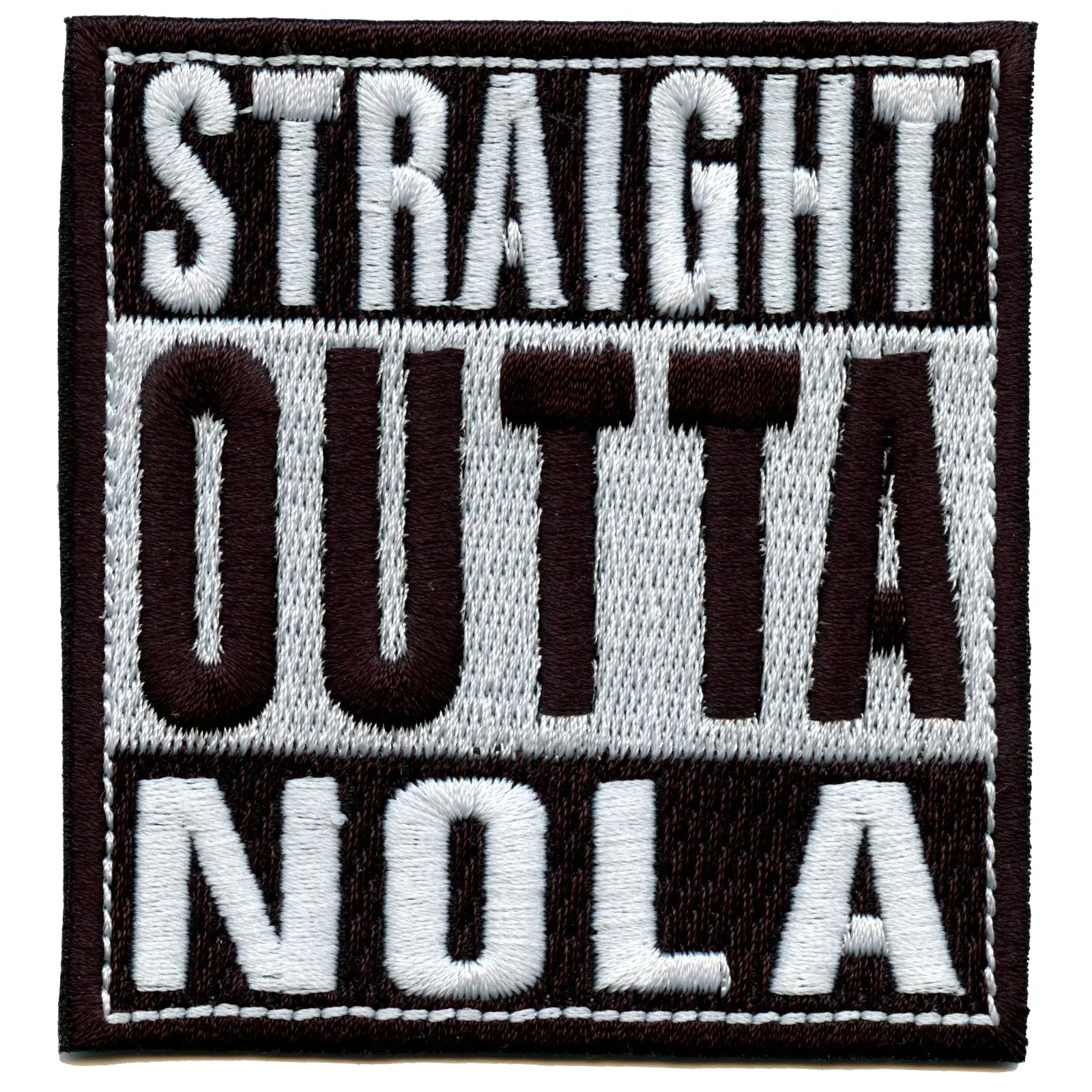 Straight Outta NOLA Embroidered Iron On Patch
