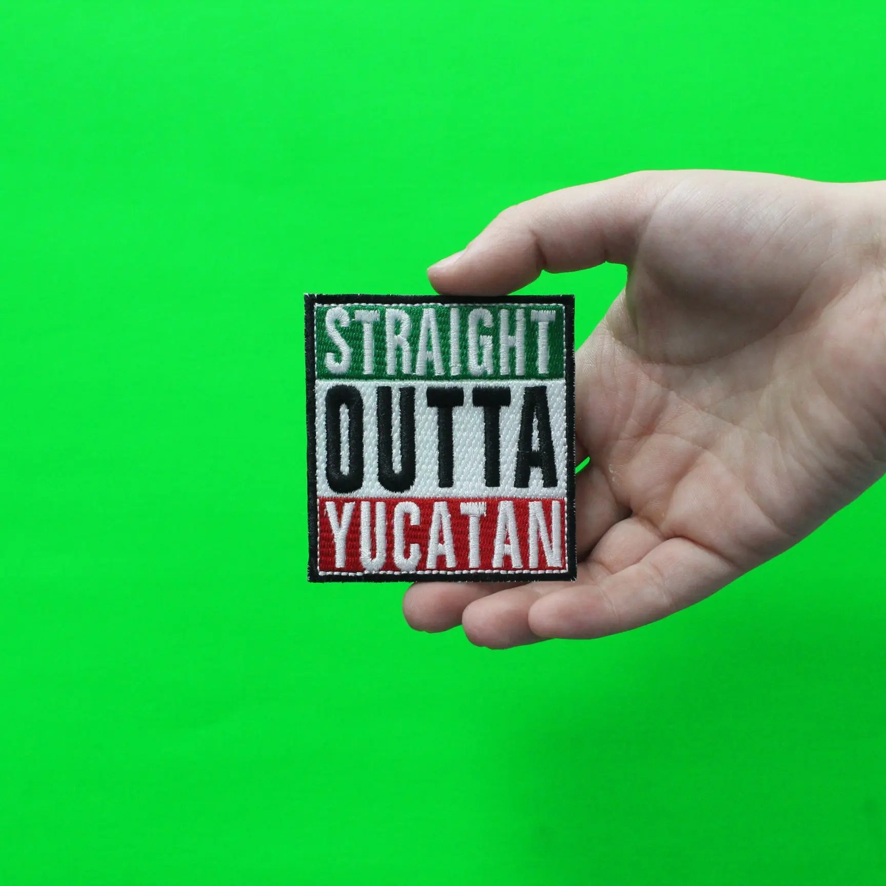 Straight Outta Yucatan Embroidered Iron On Patch - Image 2