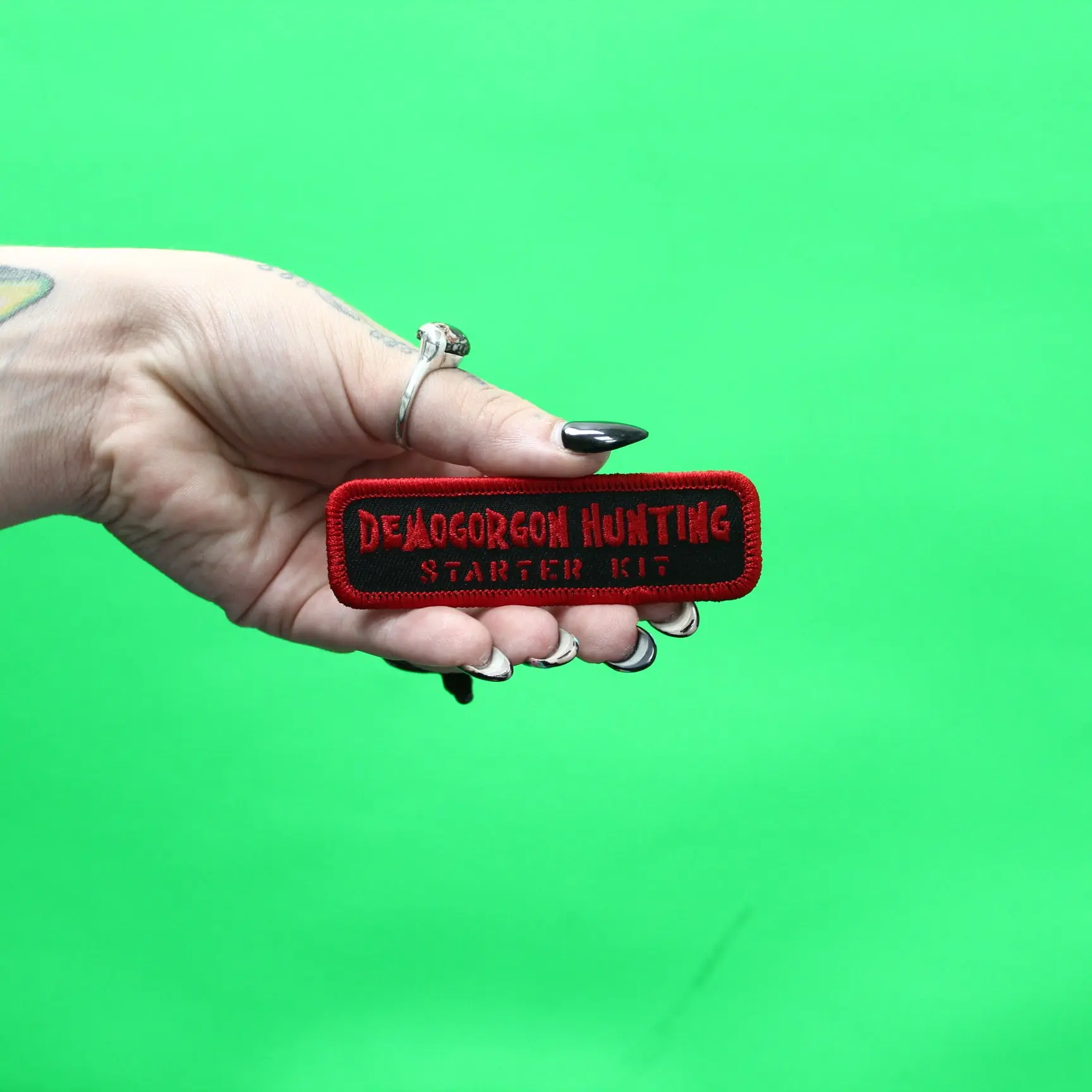 Stranger Things Demogorgon Hunting Patch Starter Kit Group Embroidered Iron On - Image 2