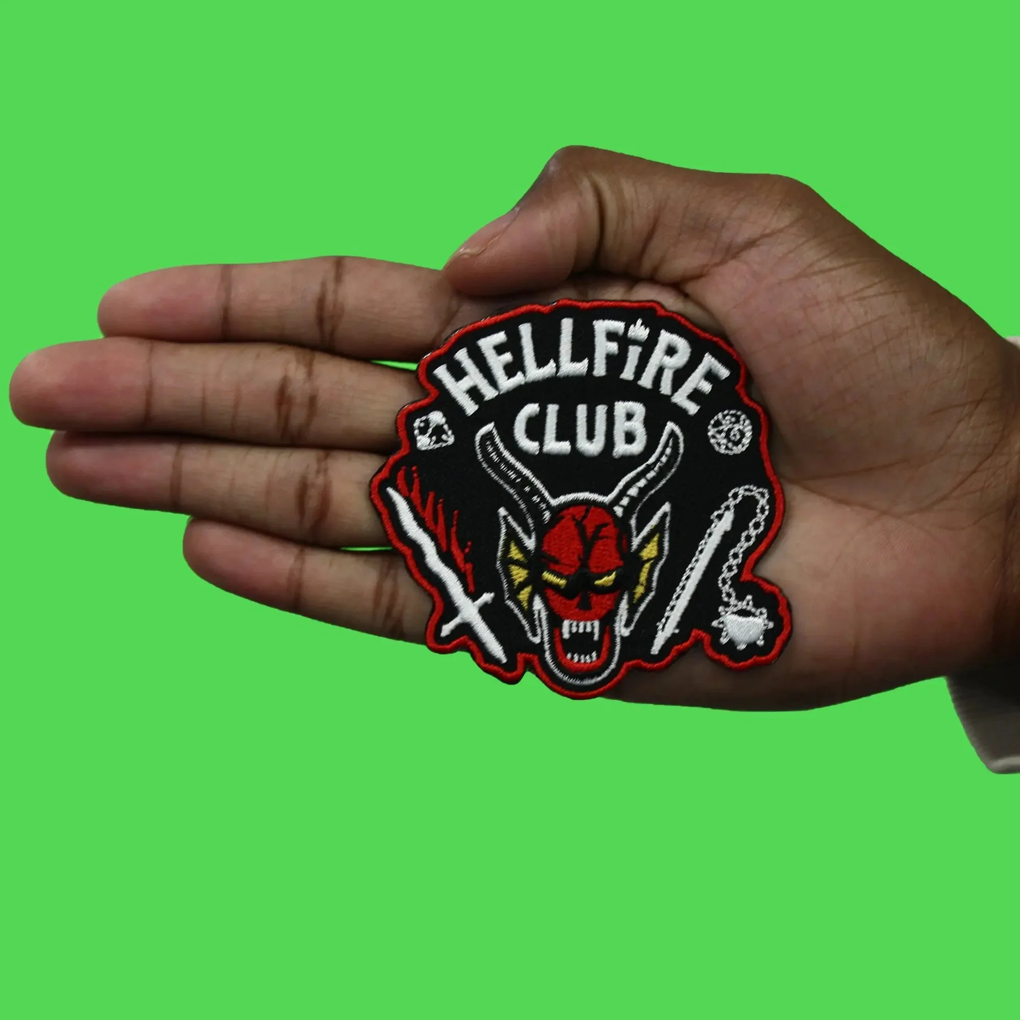 Stranger Things Hellfire Patch TV Show Club Logo Embroidered Iron On - Image 2