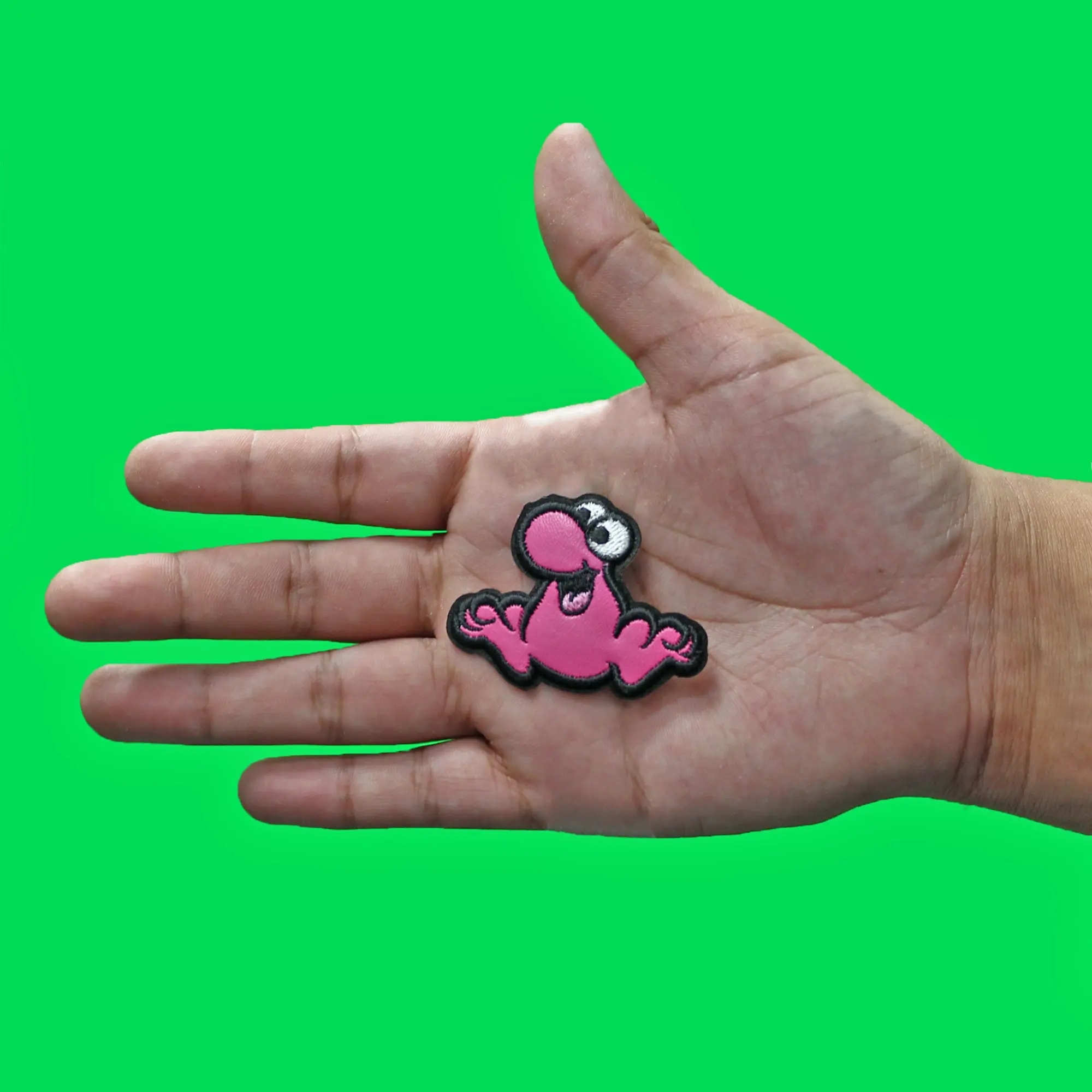 Strawberry Nerds Candy Jumping Patch Pink Sweets Mascot Applique Iron On - Image 2