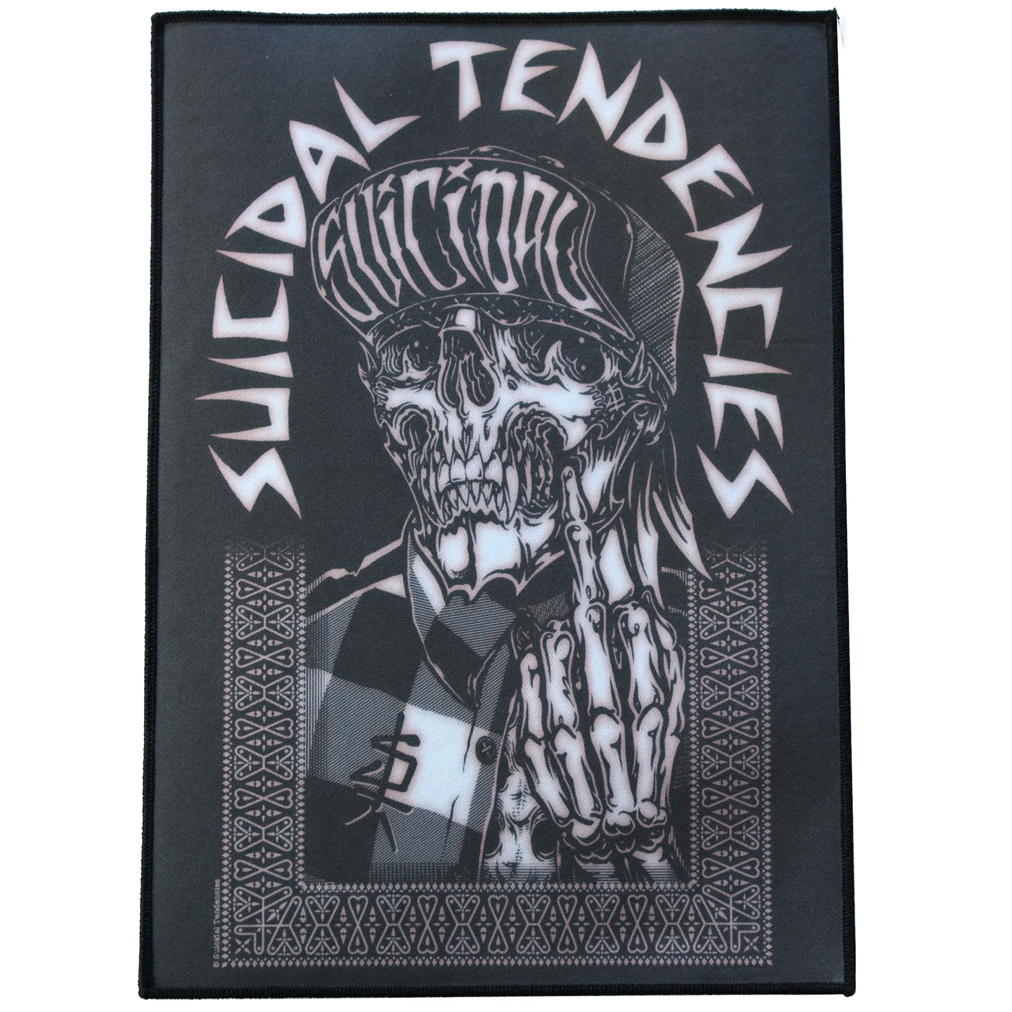 Suicidal Tendencies Cali One Finger Large Back Patch Skull Punk Rock Iron On