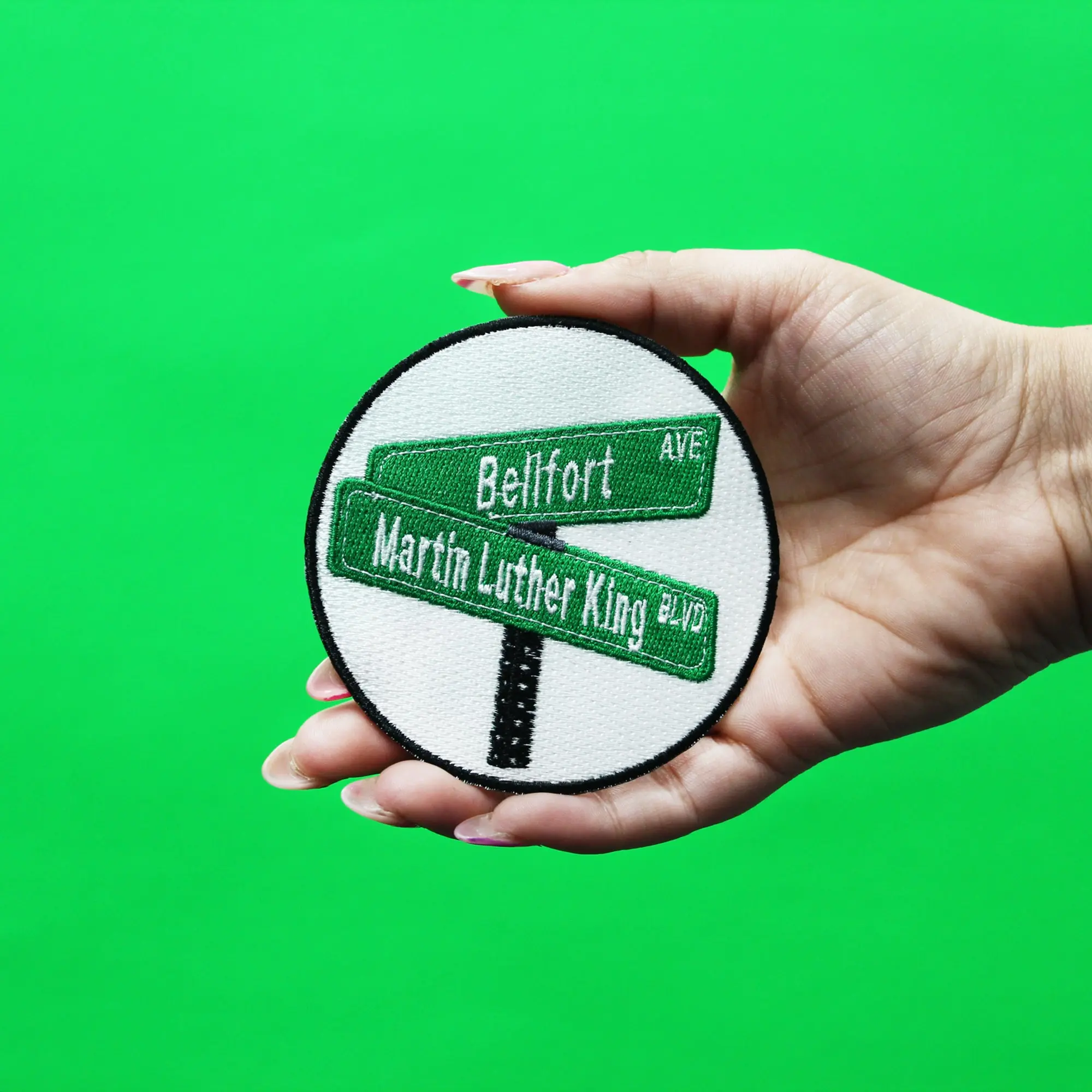 South Park MLK & Bellfort Street Sign Houston Embroidered Iron On Patch - Image 2