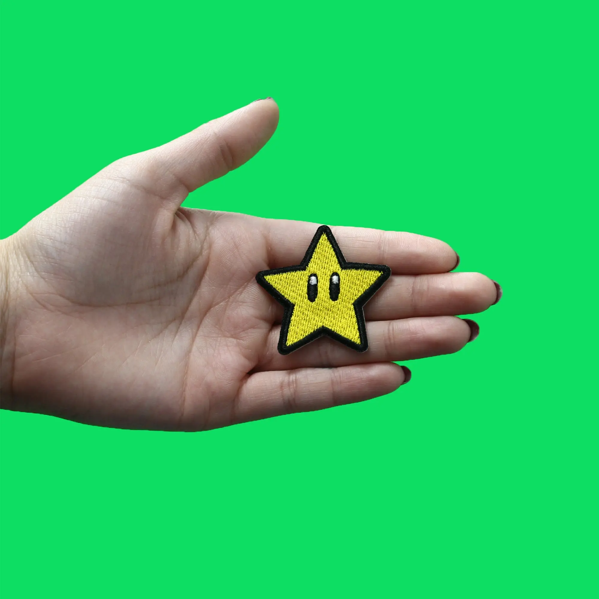 Super Mario Small Star Patch Nintendo Smash Bros Embroidered Iron On - Image 2