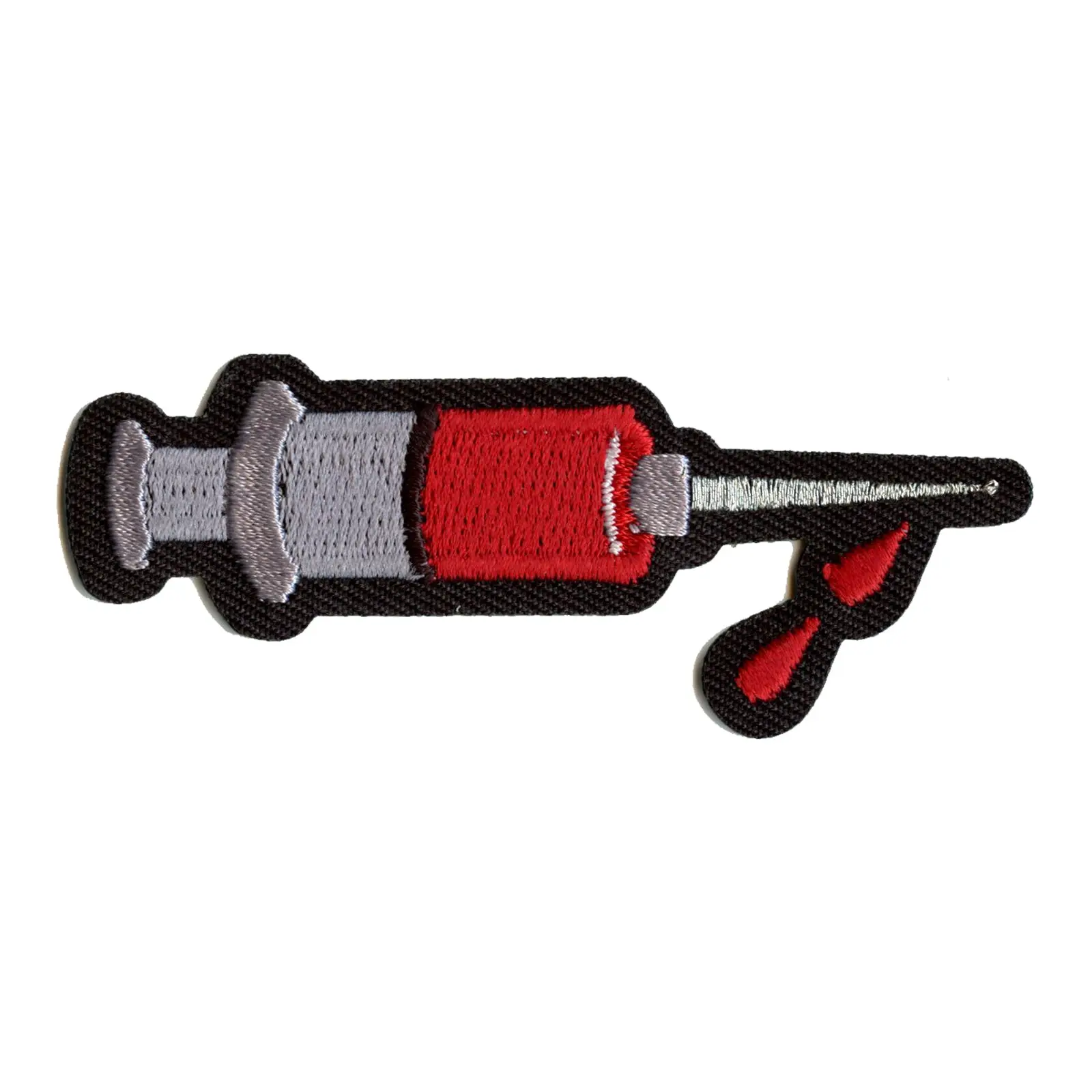 Syringe Patch Injection Embroidered Iron-On