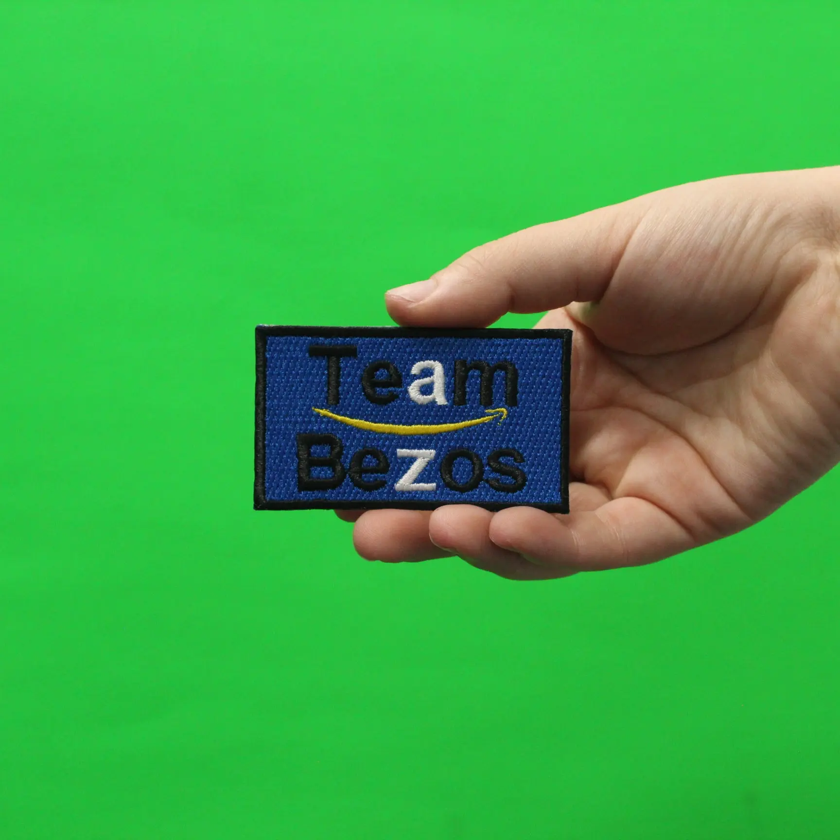 Team Bezos Box Logo Embroidered Iron On Patch - Image 2