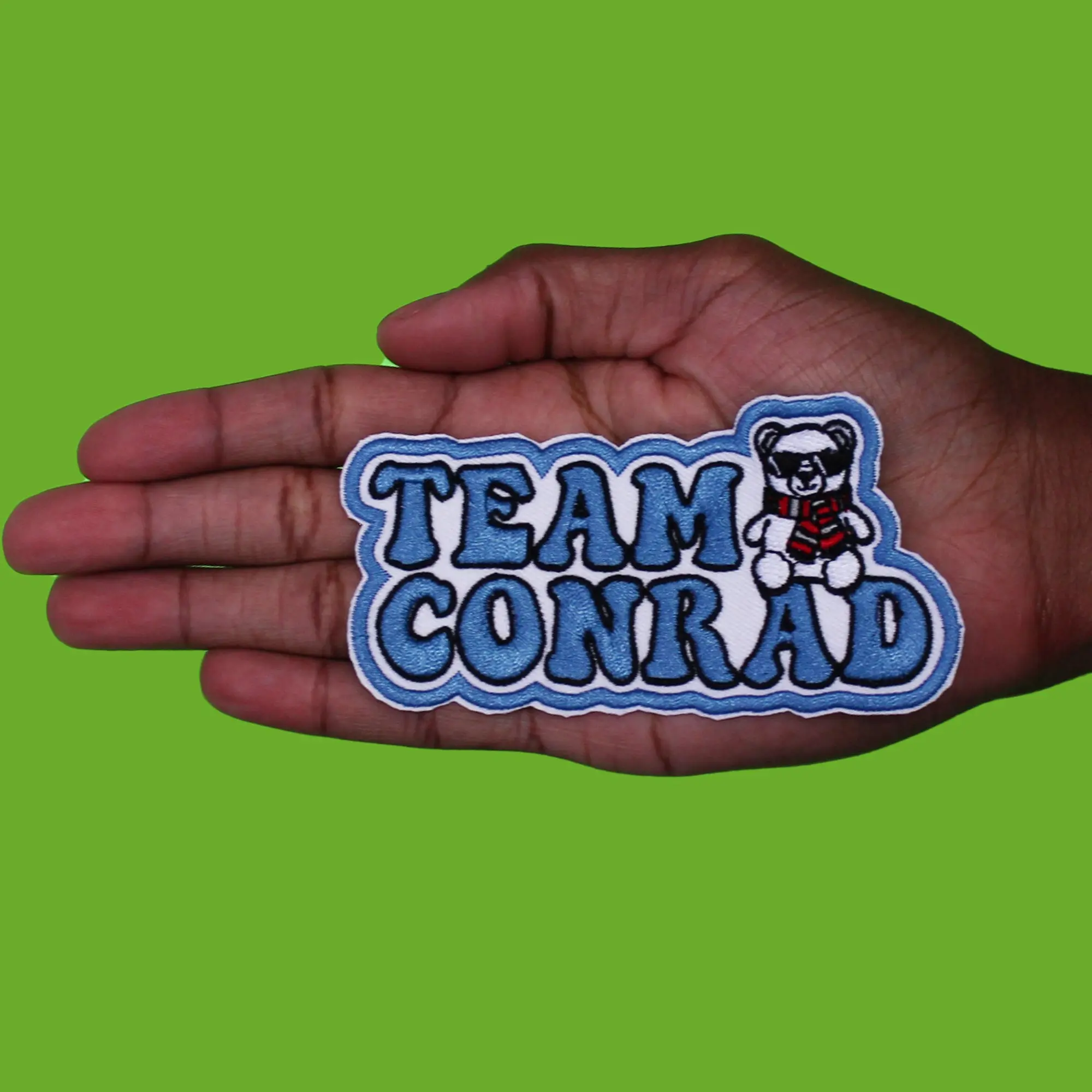 Team Conrad Stuffed Animal Patch Summer Love TV Show Embroidered Iron On - Image 2