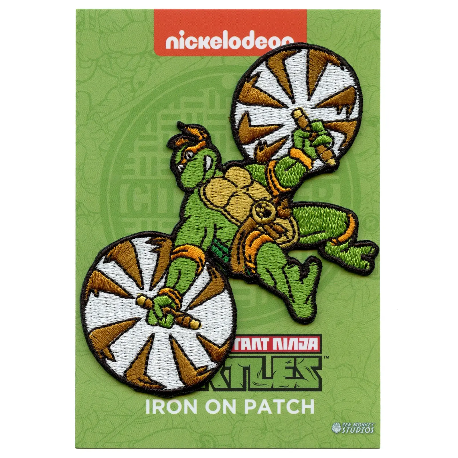 Teenage Mutant Ninja Turtles Michelangelo Embroidered Iron On Patch - Image 2
