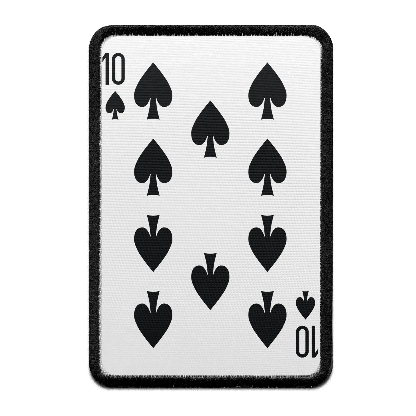 Ten Of Spades Card FotoPatch Game Deck Embroidered Iron On
