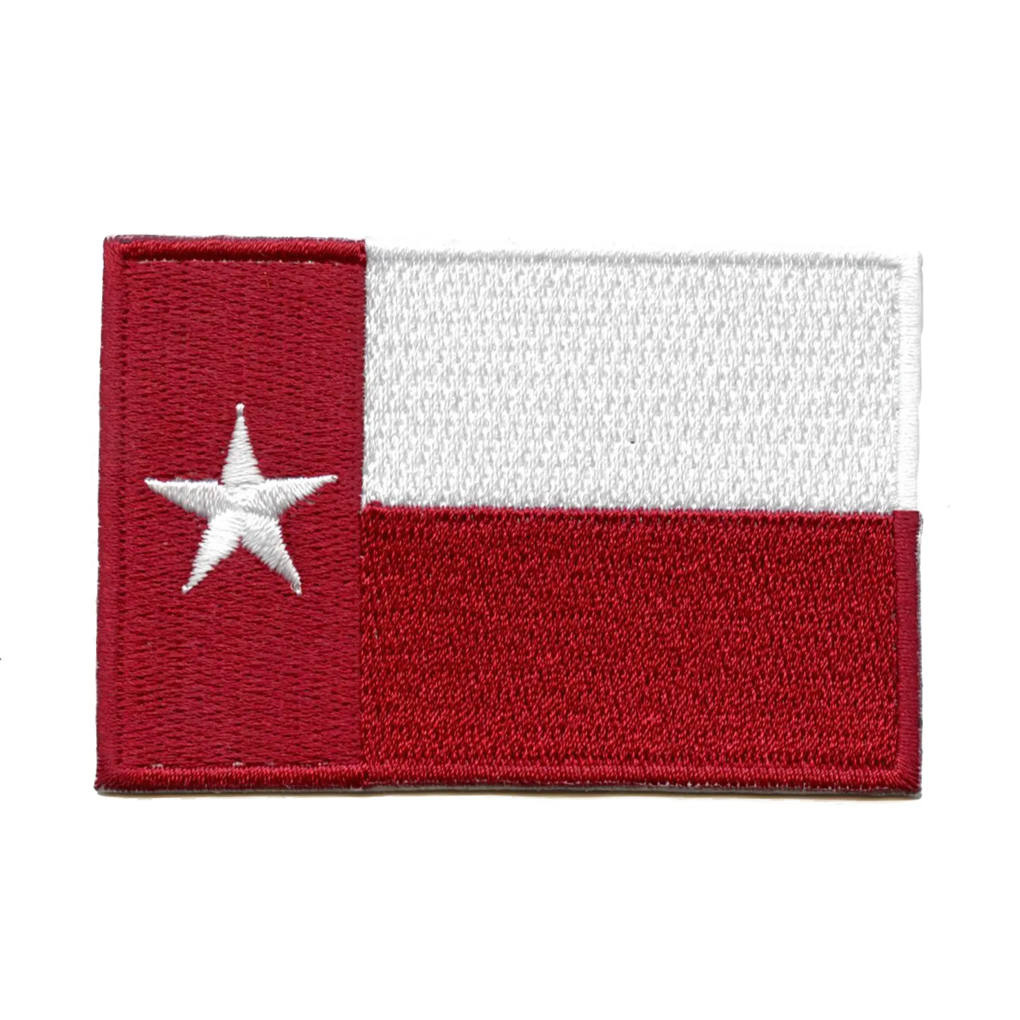 Texas Flag Patch College Station Pride Maroon Embroidered Iron On(Marron)