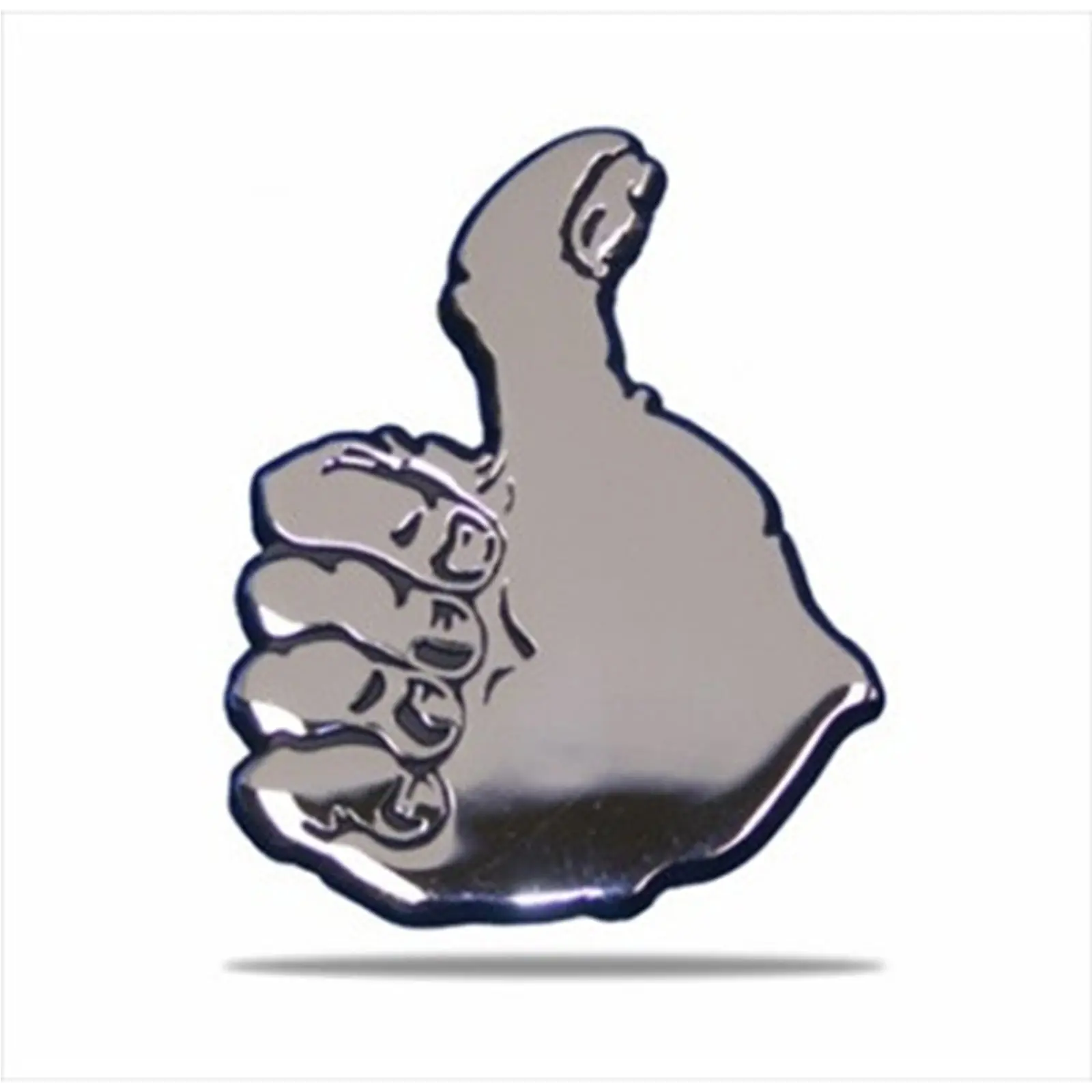 Texas A&M ATM Aggies Gig Em Thumbs Up Solid Metal Chrome Emblem AMG