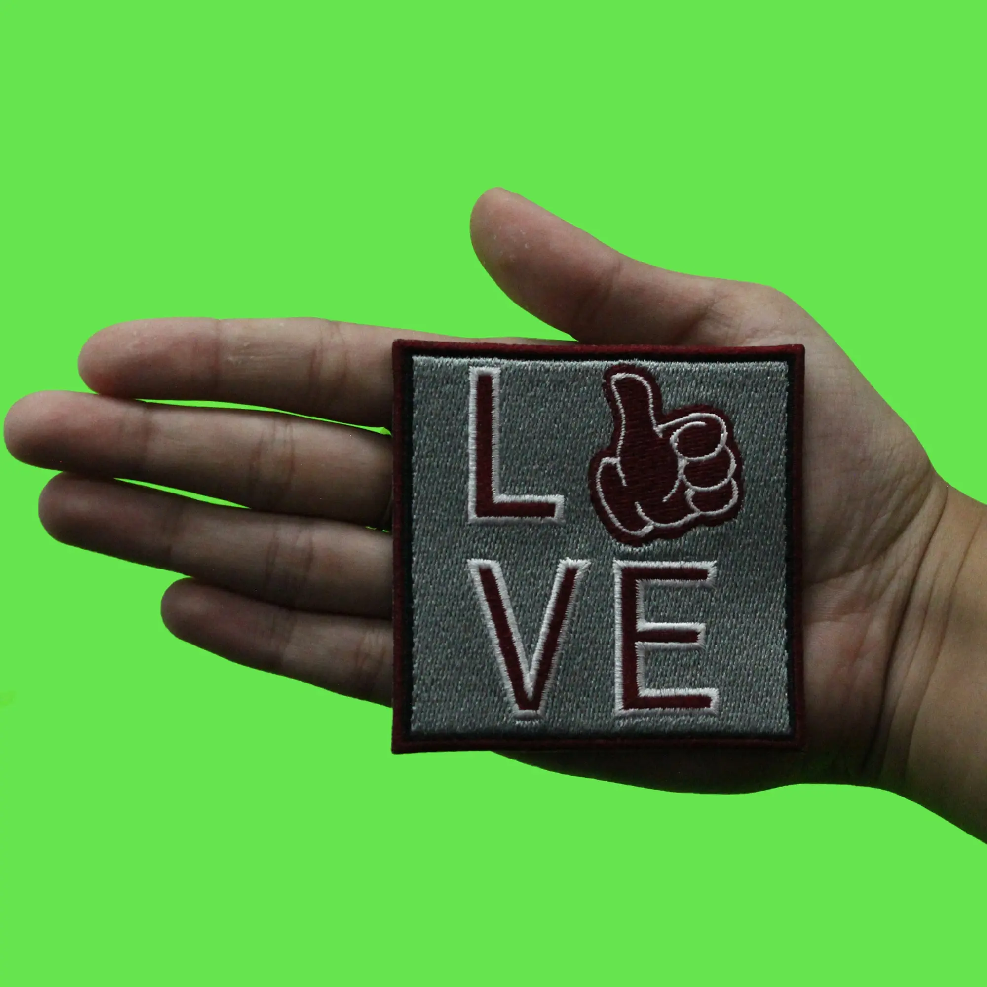 Texas Gig 'em Love Patch College Student Pride Embroidered Iron On - Image 2