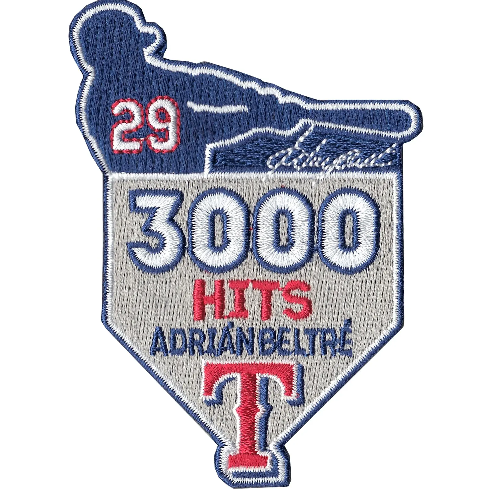 Texas Rangers Adrian Beltre 3000 Hits Signature Moment Patch