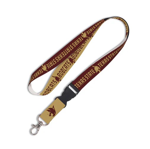 Texas State Bobcats 2-Sided Detachable Lanyard