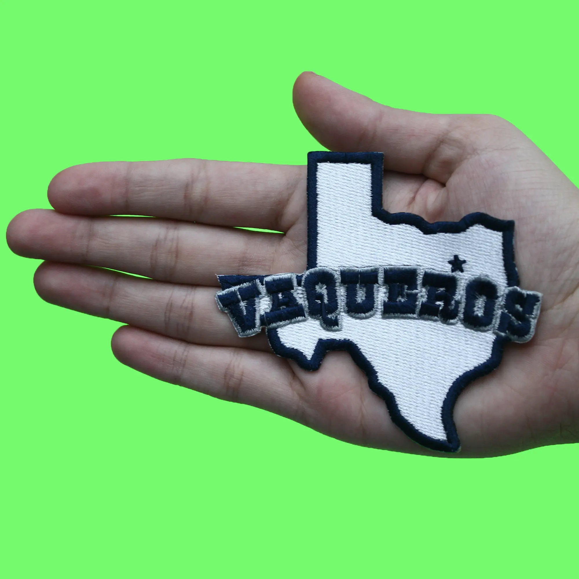 Dallas Texas Vaqueros Football Patch State Sports Fan Embroidered Iron On - Image 2