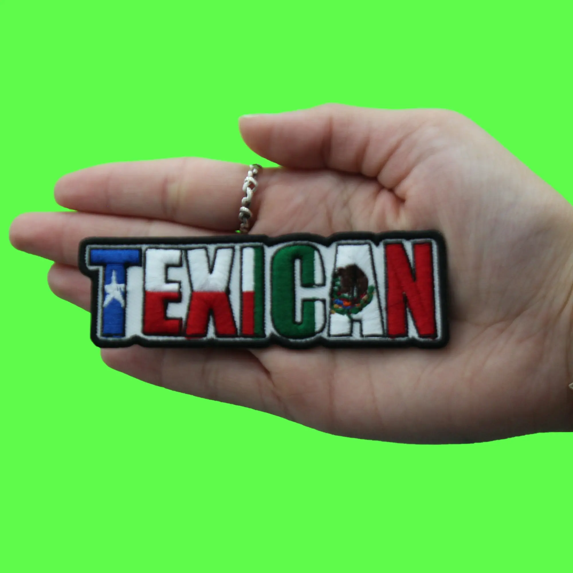 Texican Slang Script Patch Hispanic Culture City Embroidered Iron On - Image 2