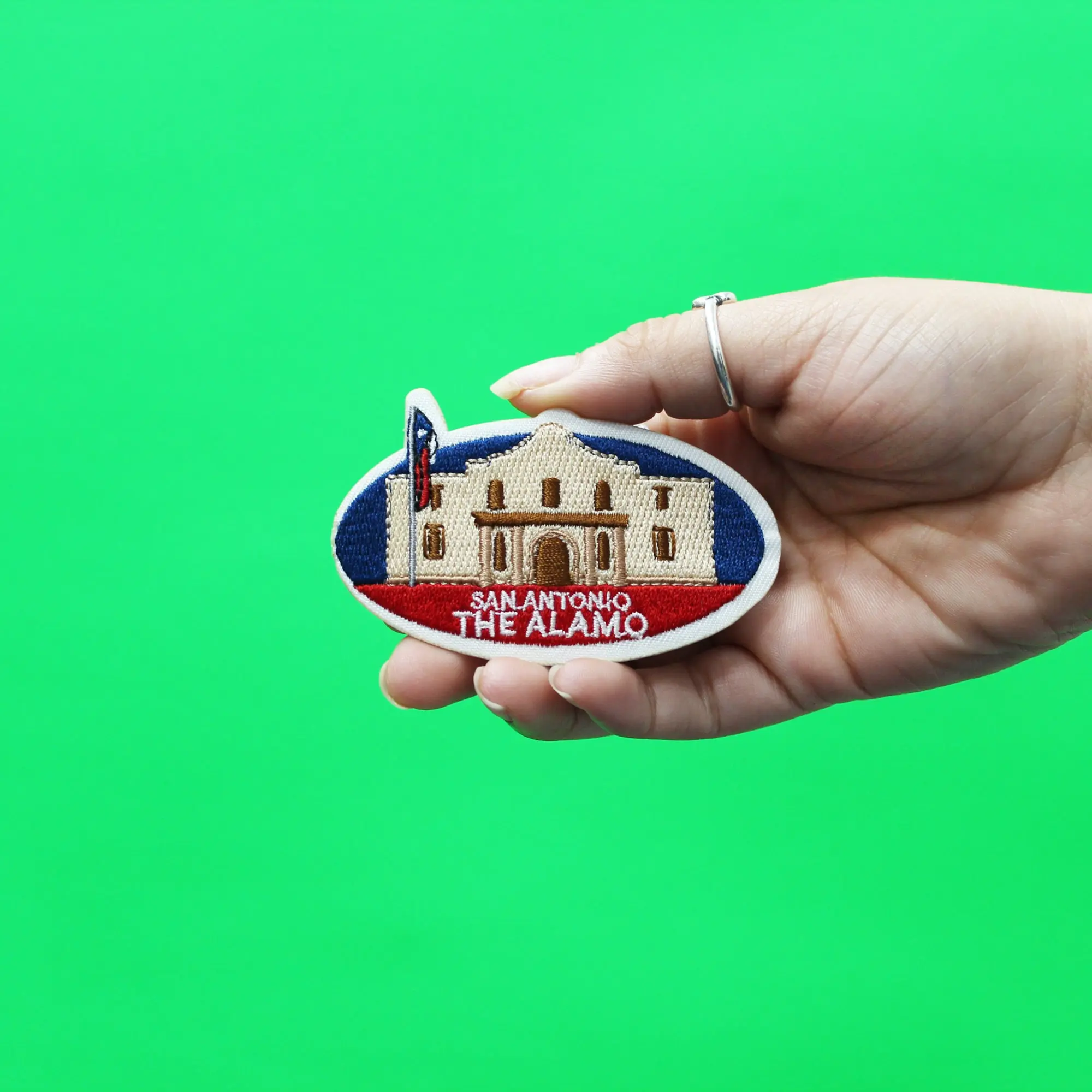 The Alamo Travel Patch Historical Landmark Embroidered Iron On - Image 2
