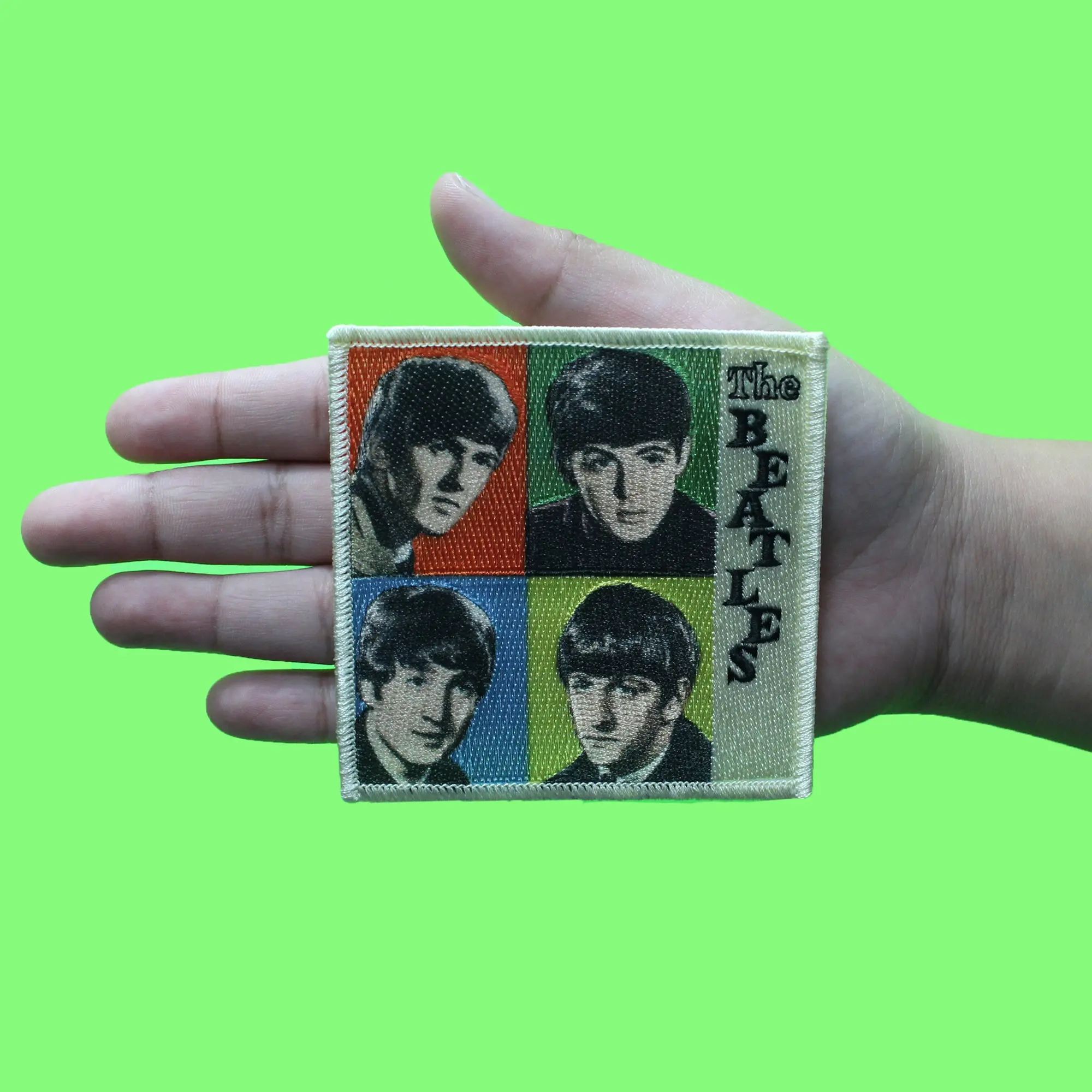 The Beatles Vintage Portraits Patch Iconic Rock Band Sublimated Iron On - Image 2