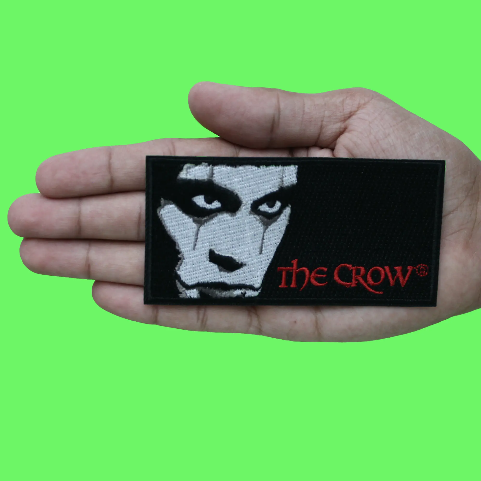 The Crow Eric Draven Patch Stare Portrait Brandon Lee Embroidered Iron On - Image 2