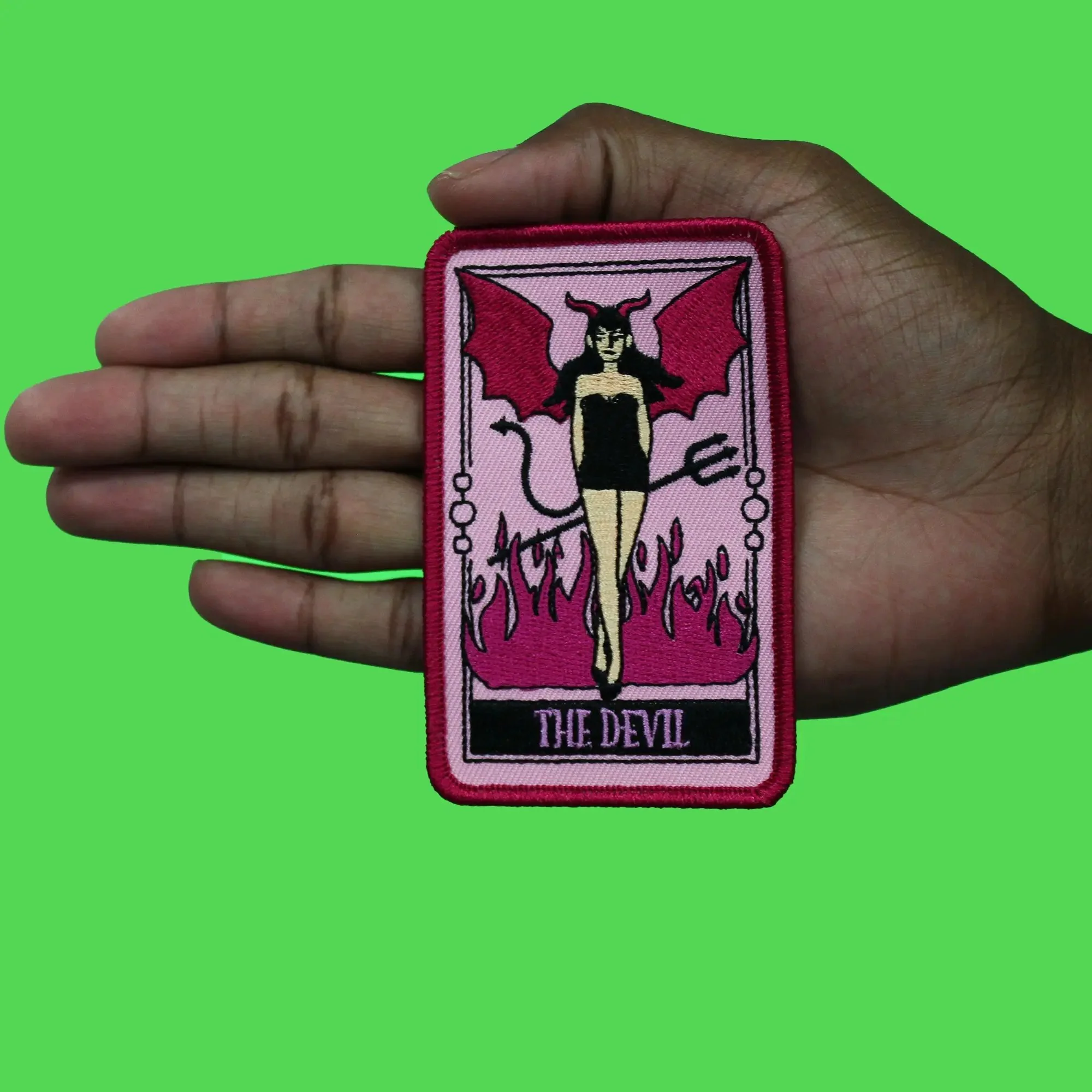 The Devil Tarot Card Patch Spiritual Readings Psychic Embroidered Iron On - Image 2