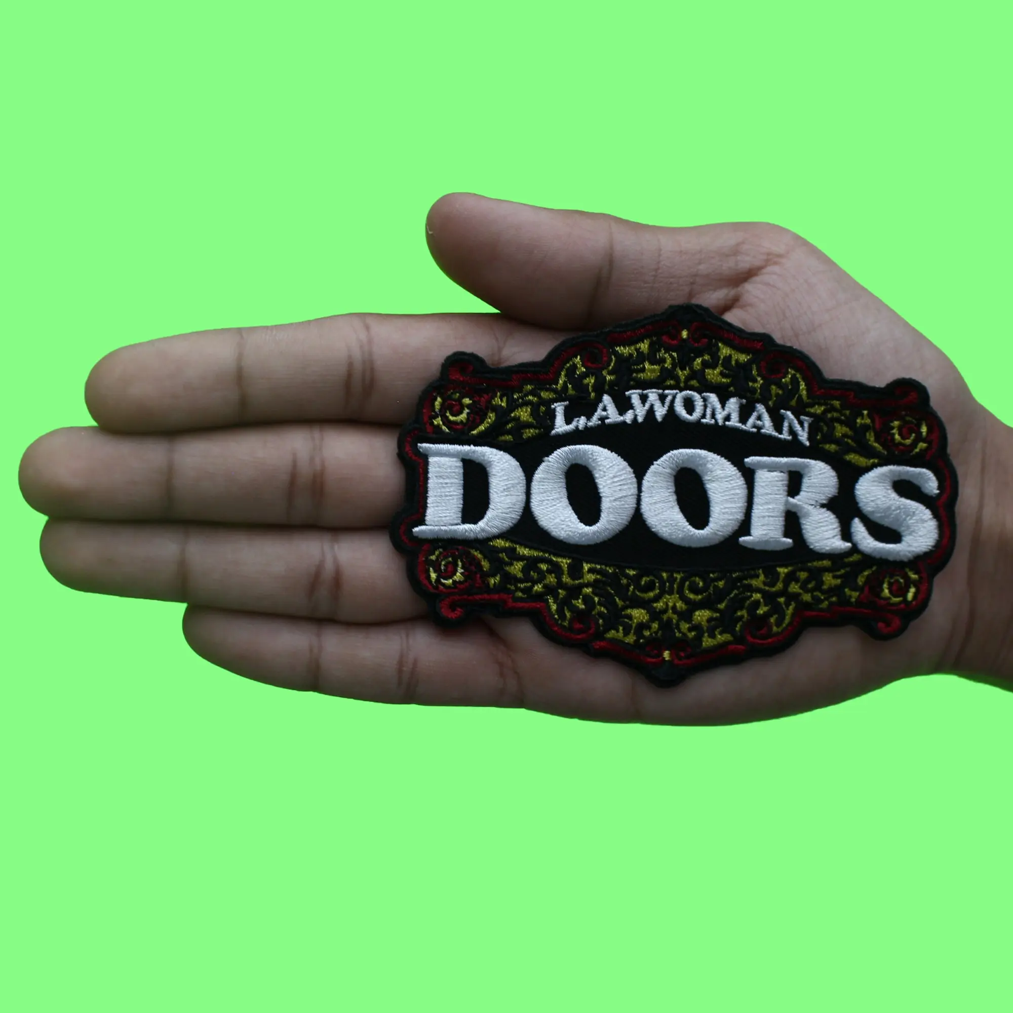The Doors Script Patch LA Women Album Embroidered Iron On - Image 2