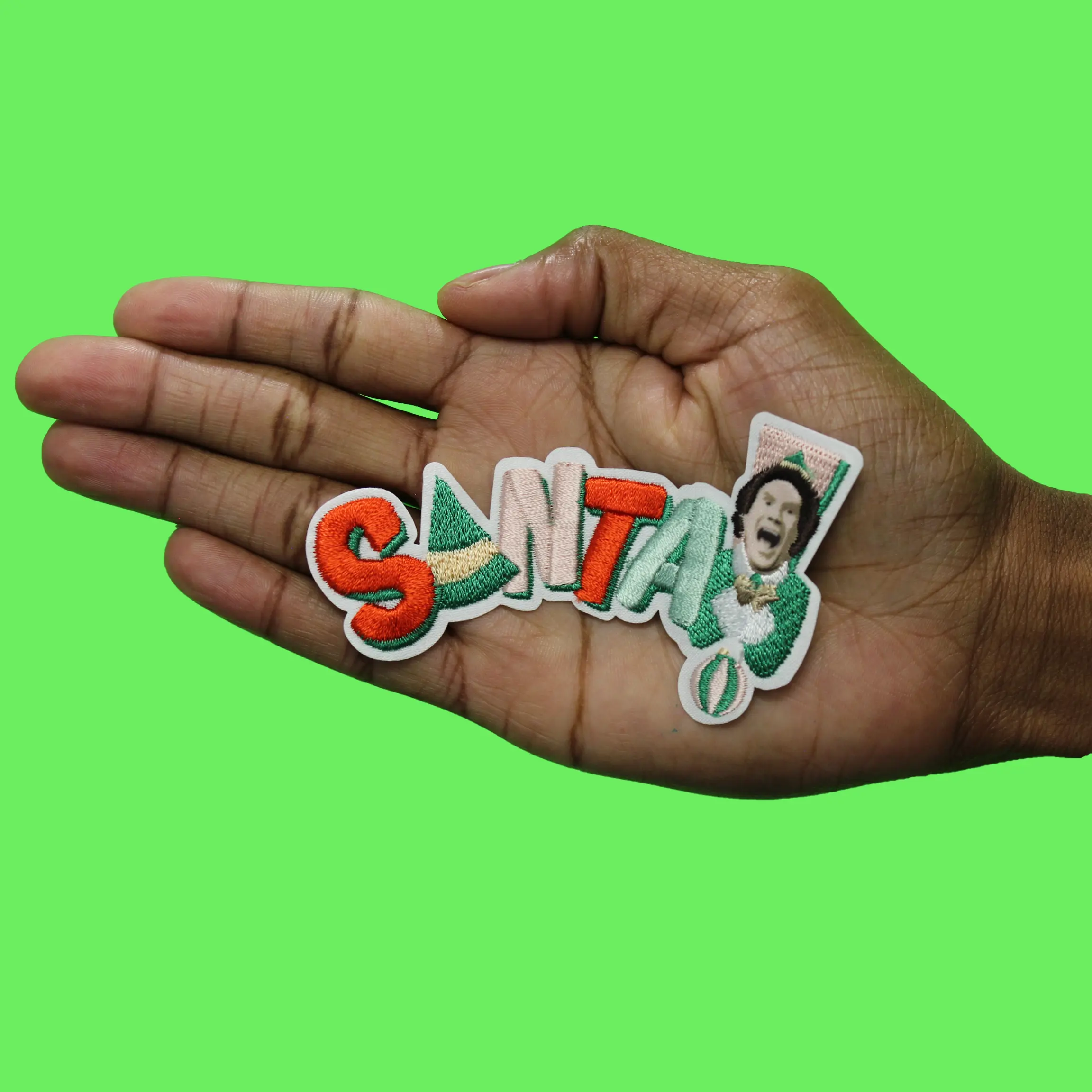 The Elf Santa Patch A Christmas Movie Embroidered Iron on - Image 2