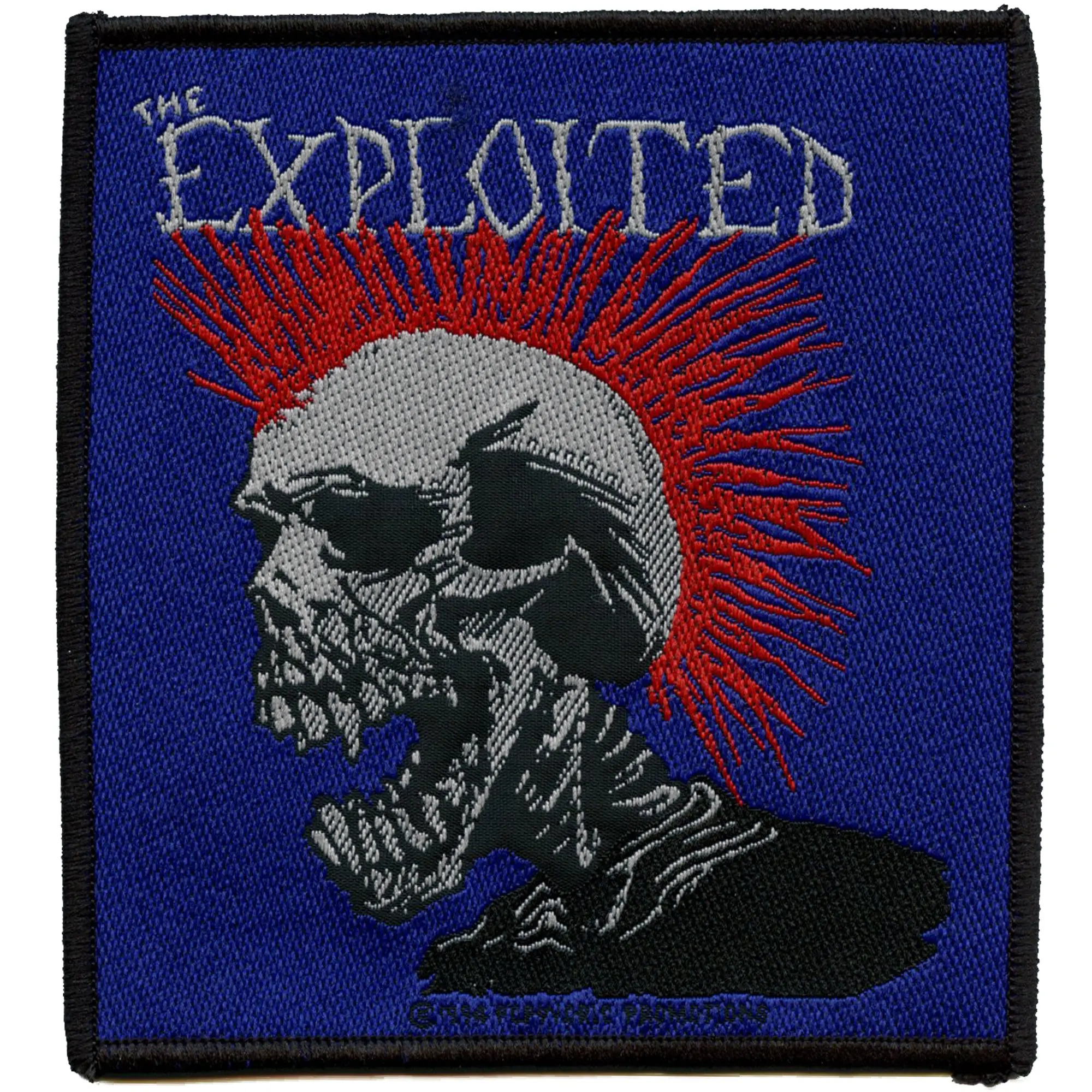 The Exploited Mohican Skull Patch Scottish Punk Mohawk Woven Sew On