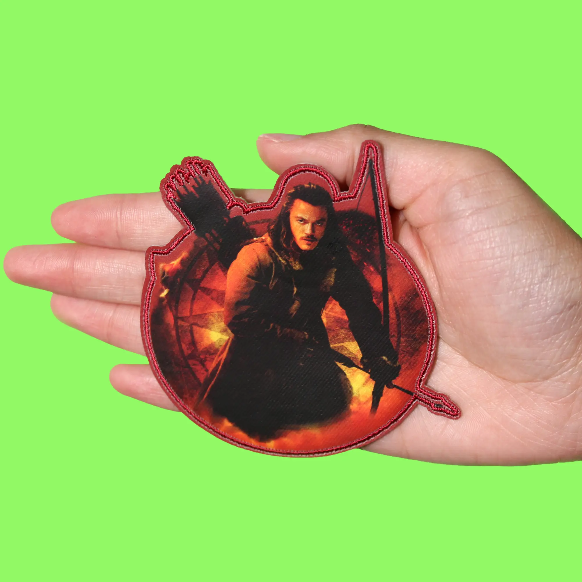 The Lord Of The Rings Patch Bard Fighting Pose Sublimated Iron On - Image 2