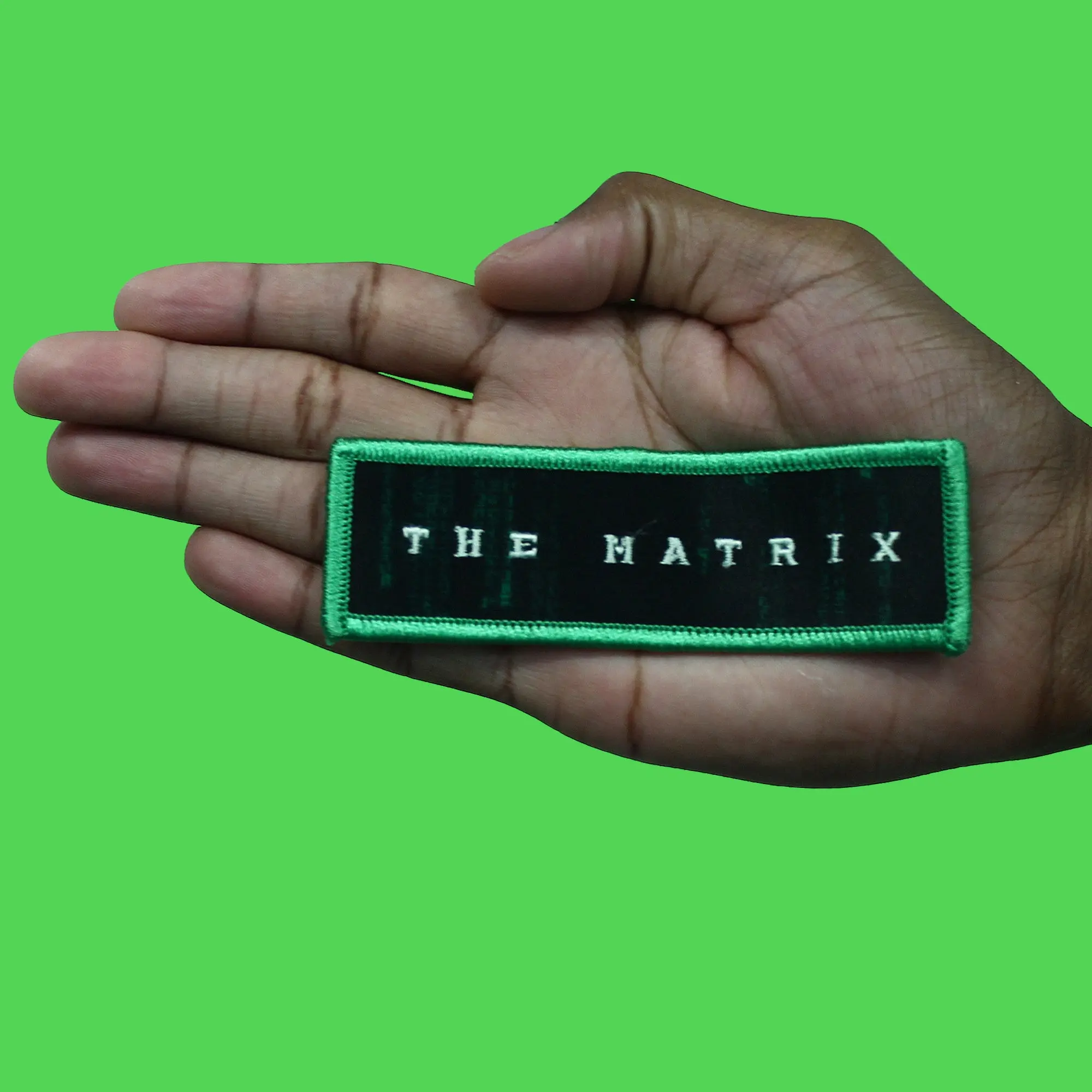 The Matrix Logo Patch  American Cyberpunk Movie Embroidered Iron on - Image 2