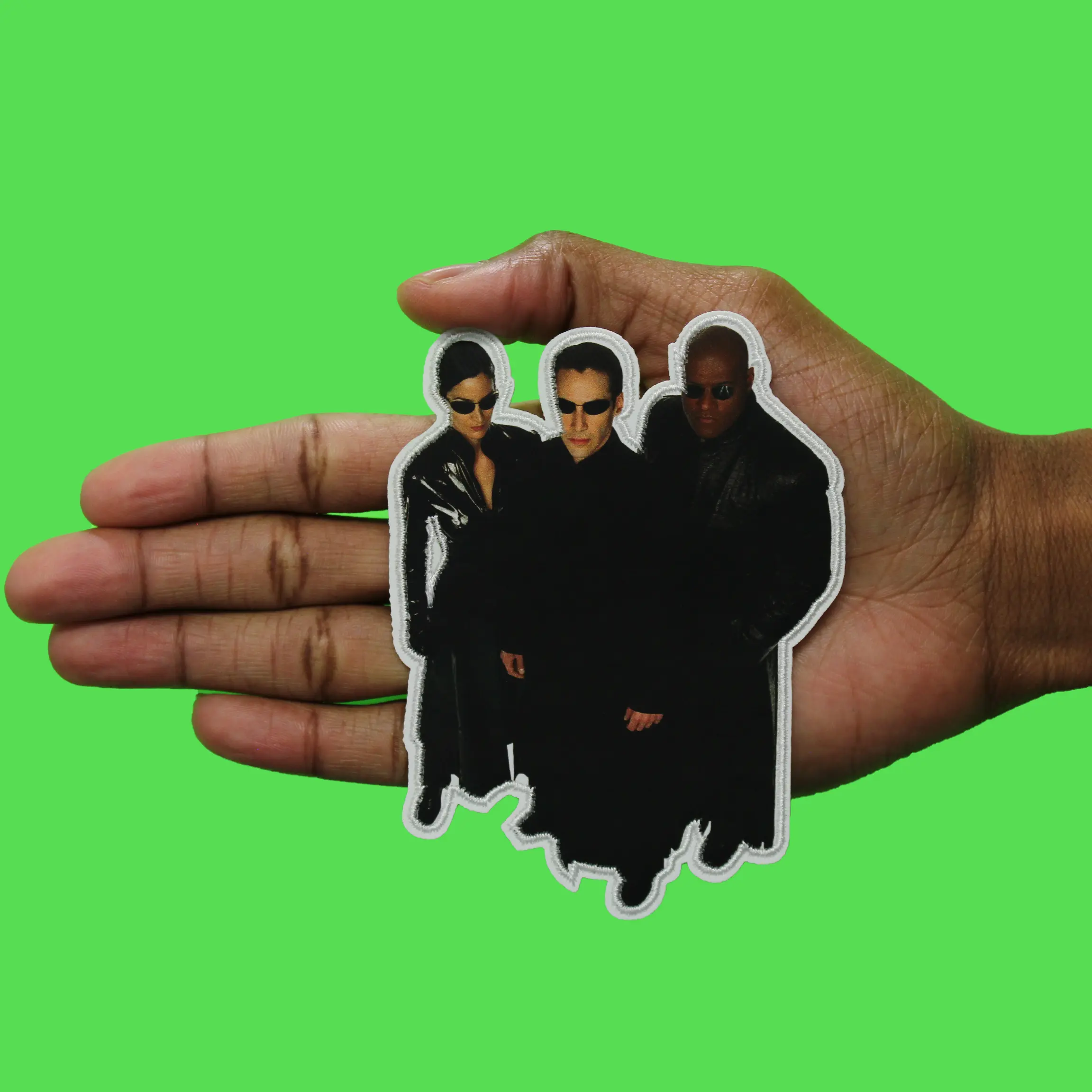 The Matrix Neo, Morpheus & Trinity Patch American Cyberpunk Movie Embroidered Iron on - Image 2