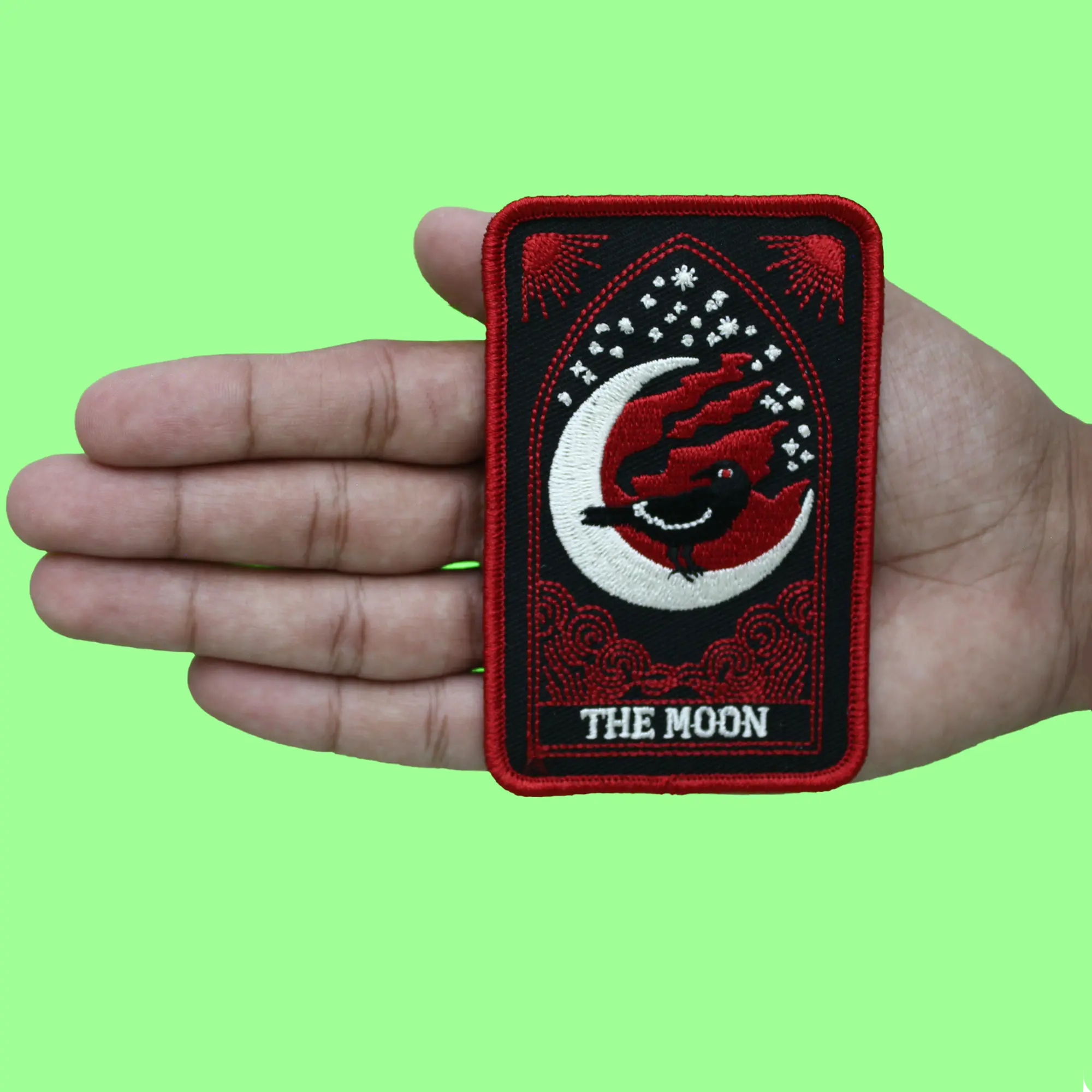 The Moon Tarot Card Patch Spiritual Readings Psychic Embroidered Iron On - Image 2