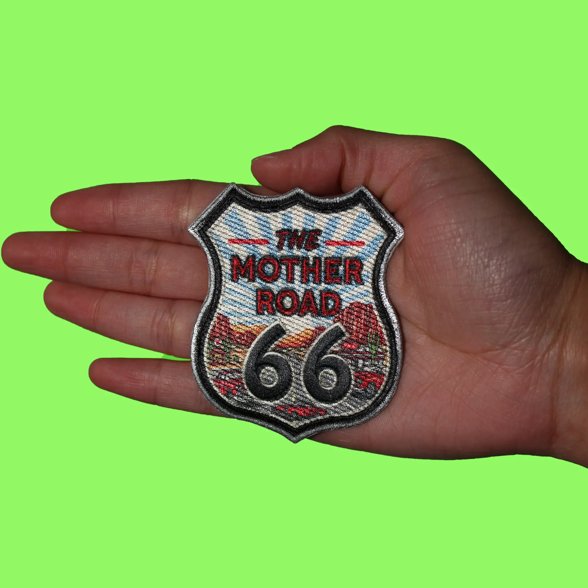 The Mother Road Route 66 Patch Travel Historic Trip Embroidered Iron On - Image 2