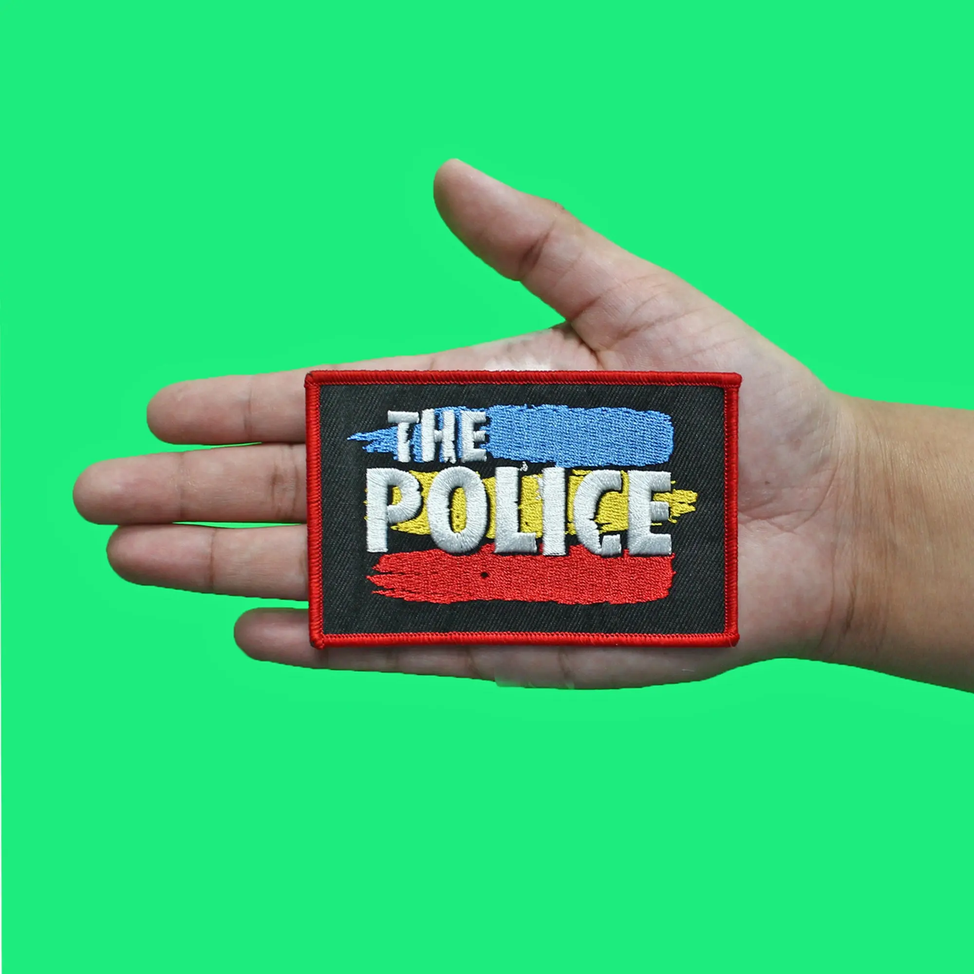 The Police Three Stripes Patch Classic English Rock Embroidered Iron On - Image 2