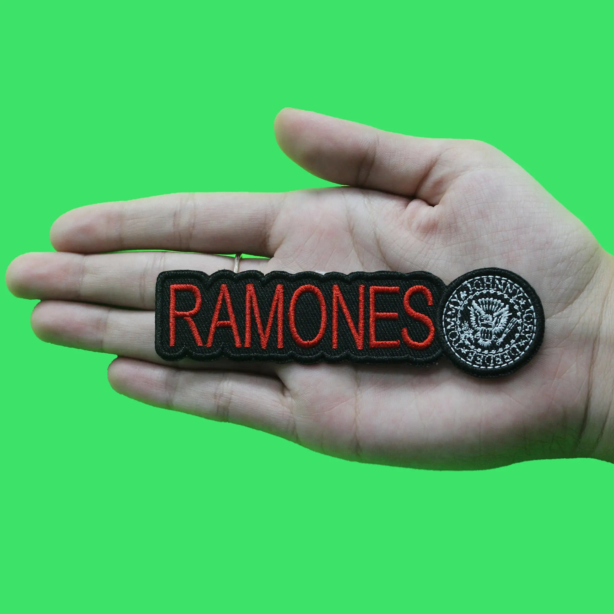 The Ramones Logo & Seal Patch Punk Rock Band Embroidered Iron On - Image 2